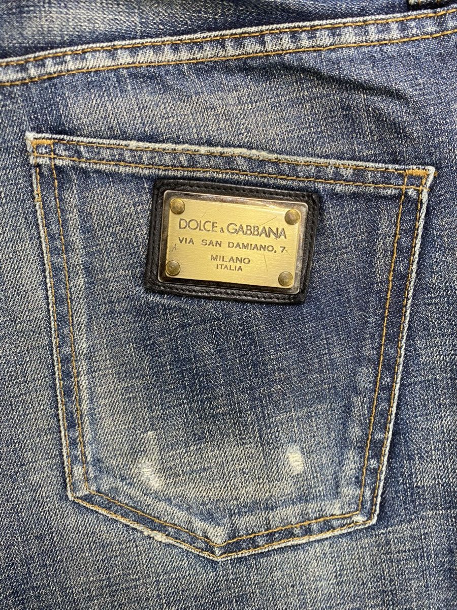 Dolce & Gabbana 2000s Dolce Gabbana Mudmax Distressed Lgb Style Jeans Size US 34 / EU 50 - 16 Thumbnail