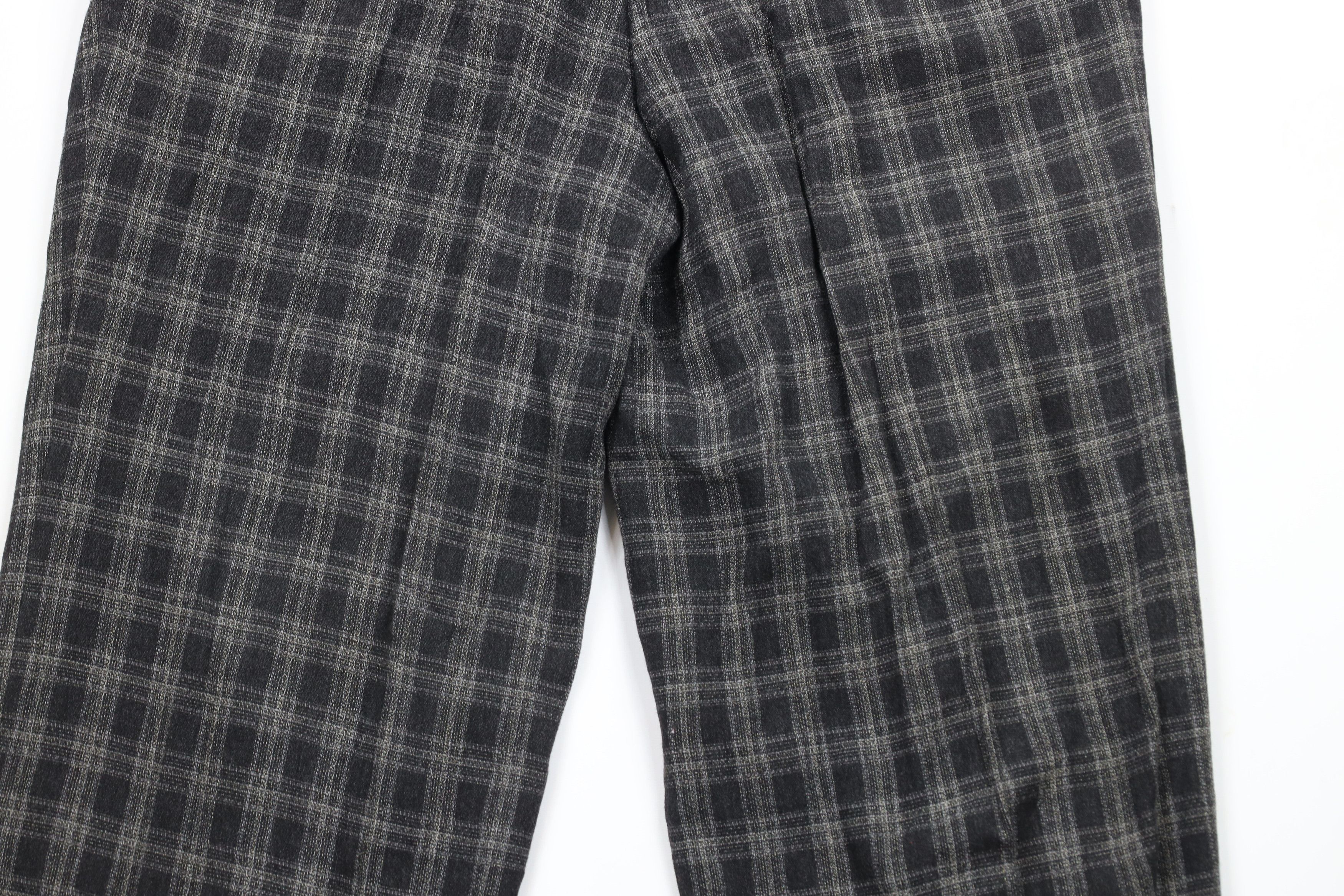 Vintage Vintage 90s Streetwear Wool Pleated Cuffed Wide Leg Pants Size US 36 / EU 52 - 11 Thumbnail