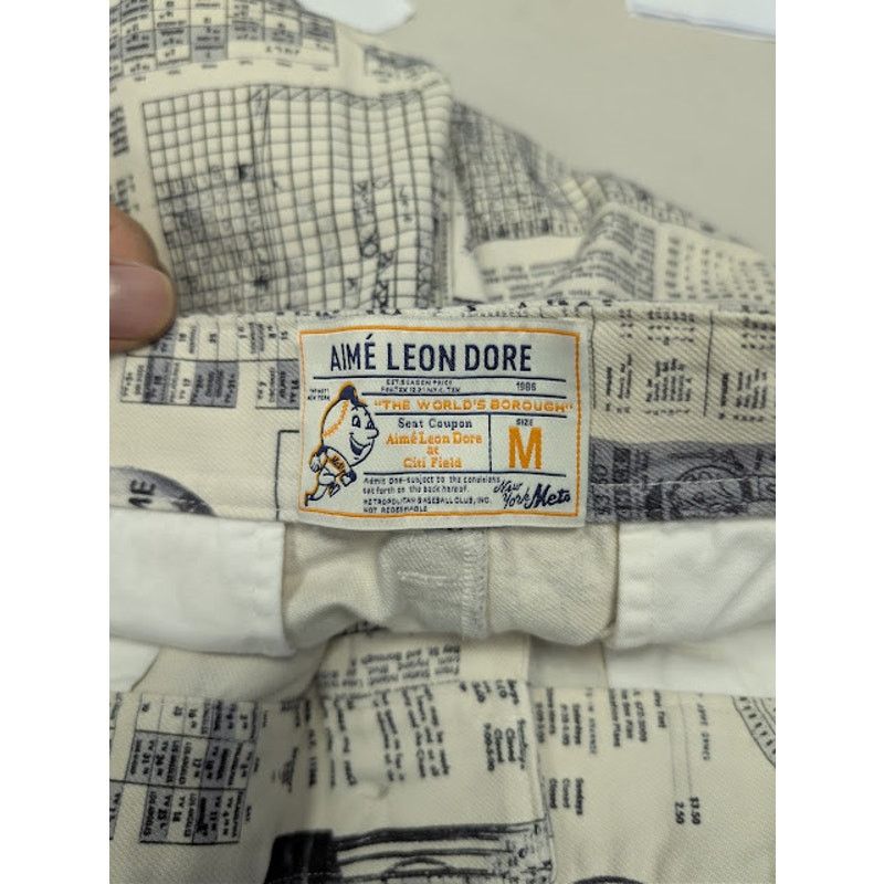 Aime Leon Dore o1rshd1 Mets Printed Chino Pant in Black / White Size US 32 / EU 48 - 19 Thumbnail