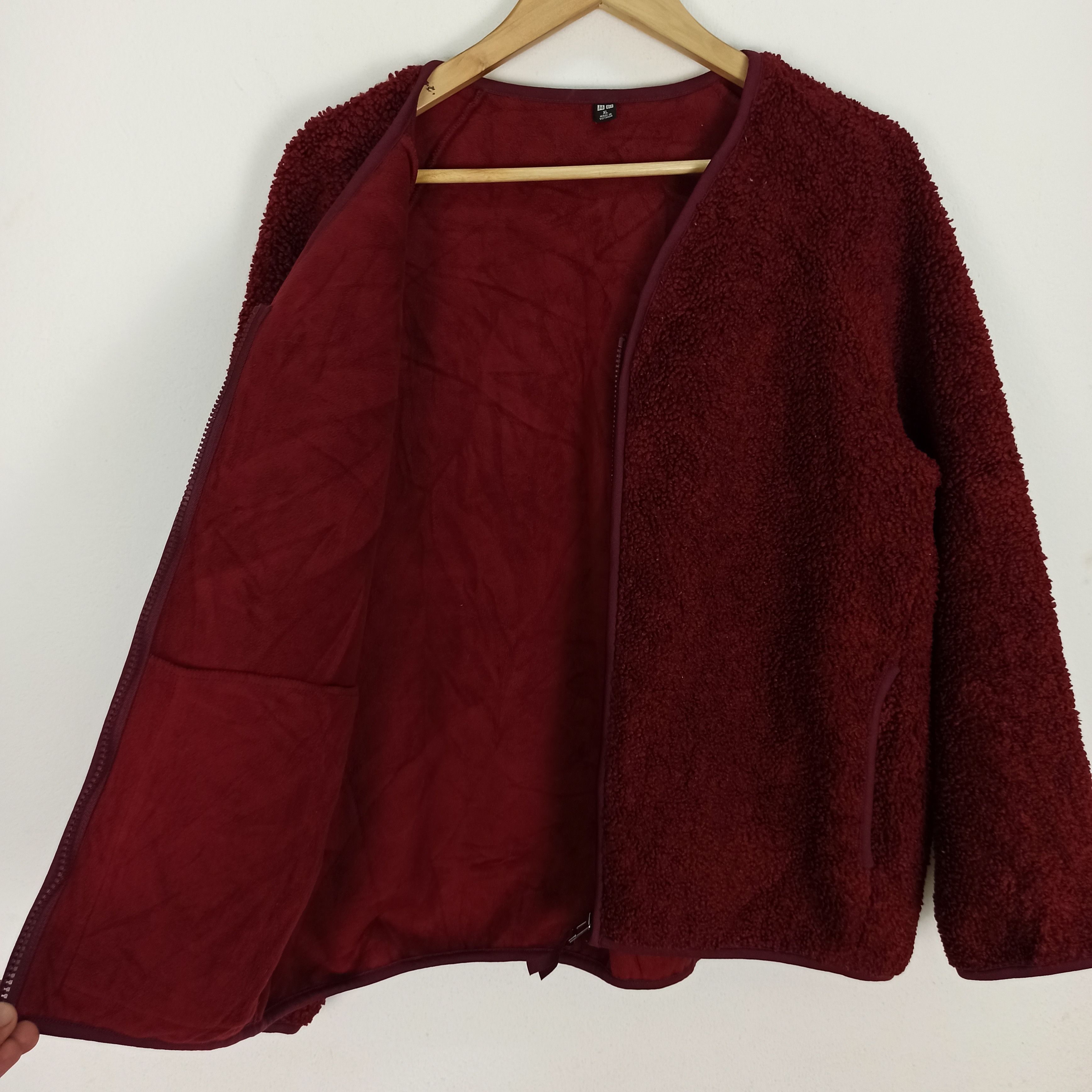 Japanese Brand 🔥STEALS🔥 Vintage UNIQLO Deep Pile Cardigan Jacket Size XL / US 12-14 / IT 48-50 - 6 Thumbnail