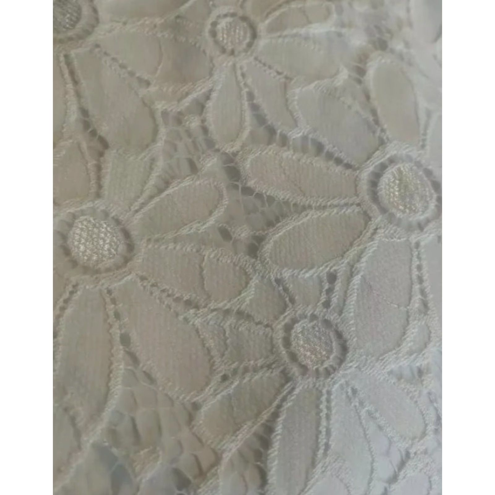 Vintage Roz & Ali Skirt Womens 12 White Floral A-Line Lined Midi Zip Petite Sized Summer Cleat White Toile? Size 34" / US 12 / IT 48 - 4 Thumbnail