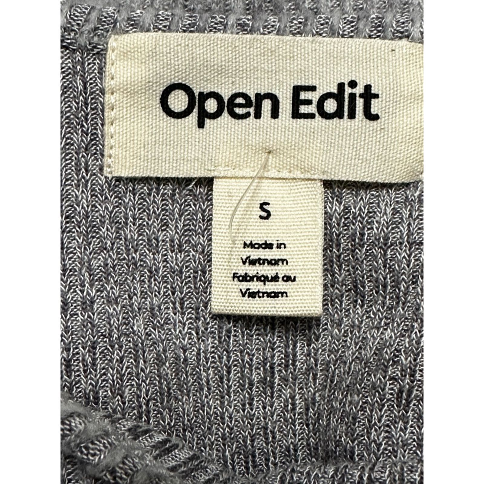 Other Open Edit Crop Top Marled Sleeveless Scoop Neck Gray S NWOT Size S / US 4 / IT 40 - 7 Thumbnail