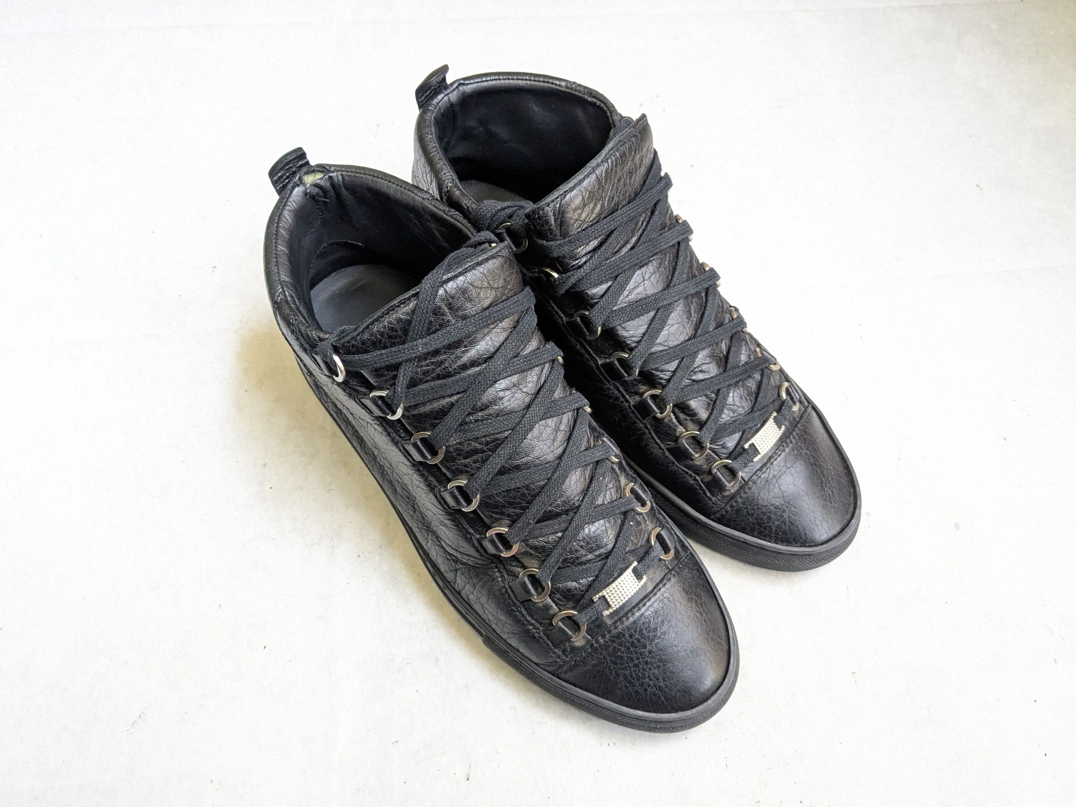 Balenciaga Balenciaga Arena Sneakers Black 9 High Tops Leather Size US 9 / EU 42 - 4 Thumbnail