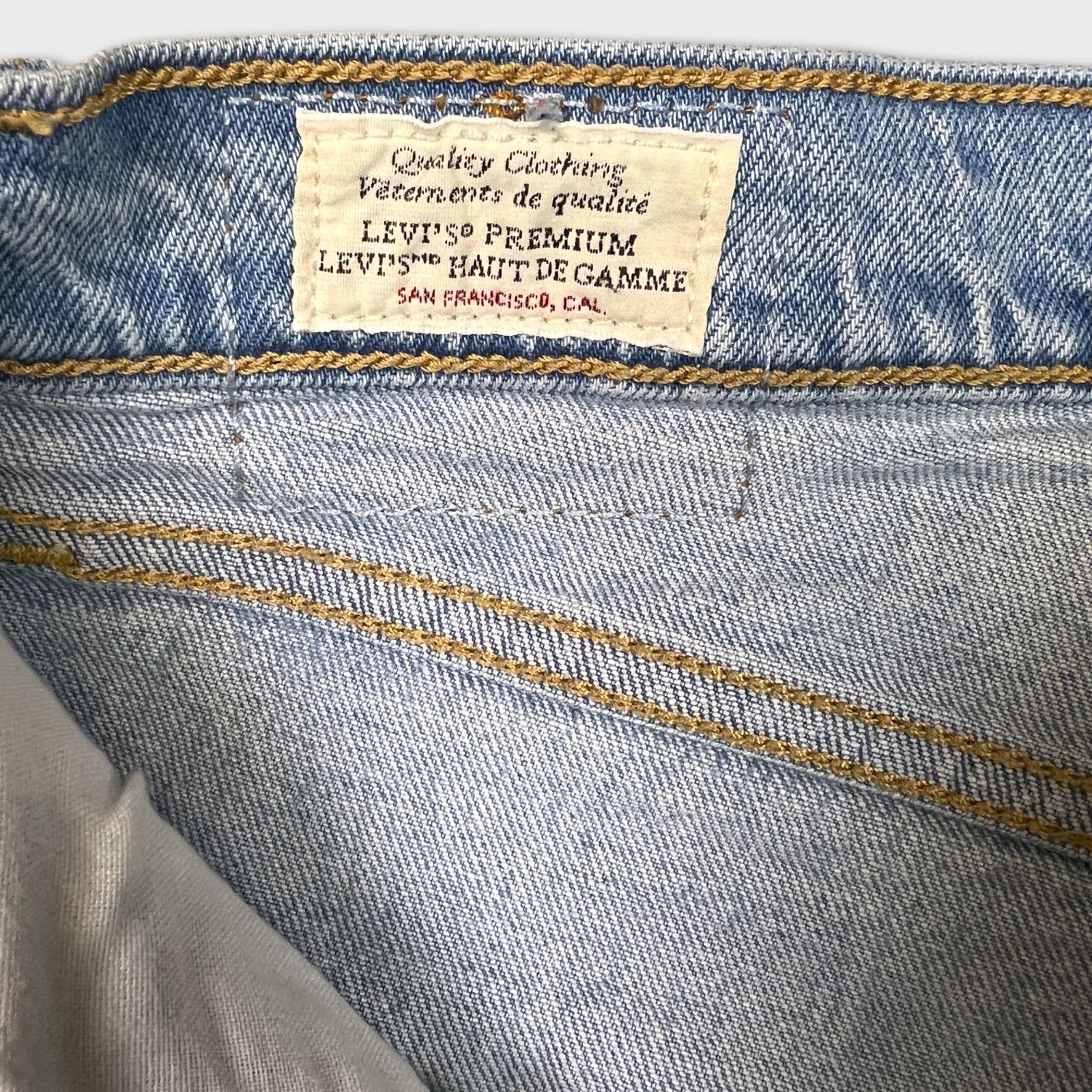 Levi's × Vintage Levi's Ribcage Straight Jeans High Rise Distressed Denim Size 31" - 11 Thumbnail