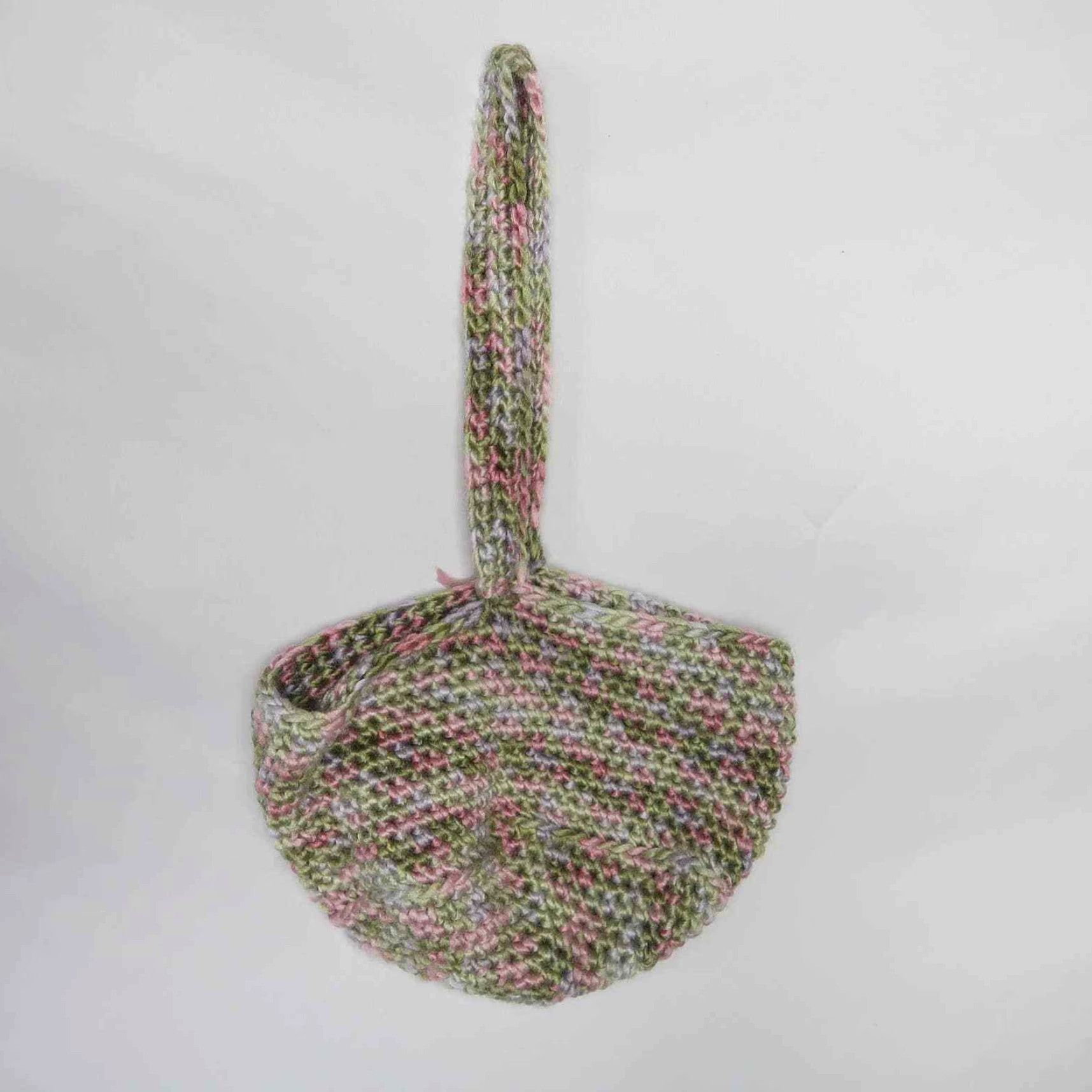 Pinko VINTAGE Handbag Purse Small Crochet Knit Green Pink Womens Women 10" x 7" Handheld Pouch Accessories Size ONE SIZE - 5 Thumbnail