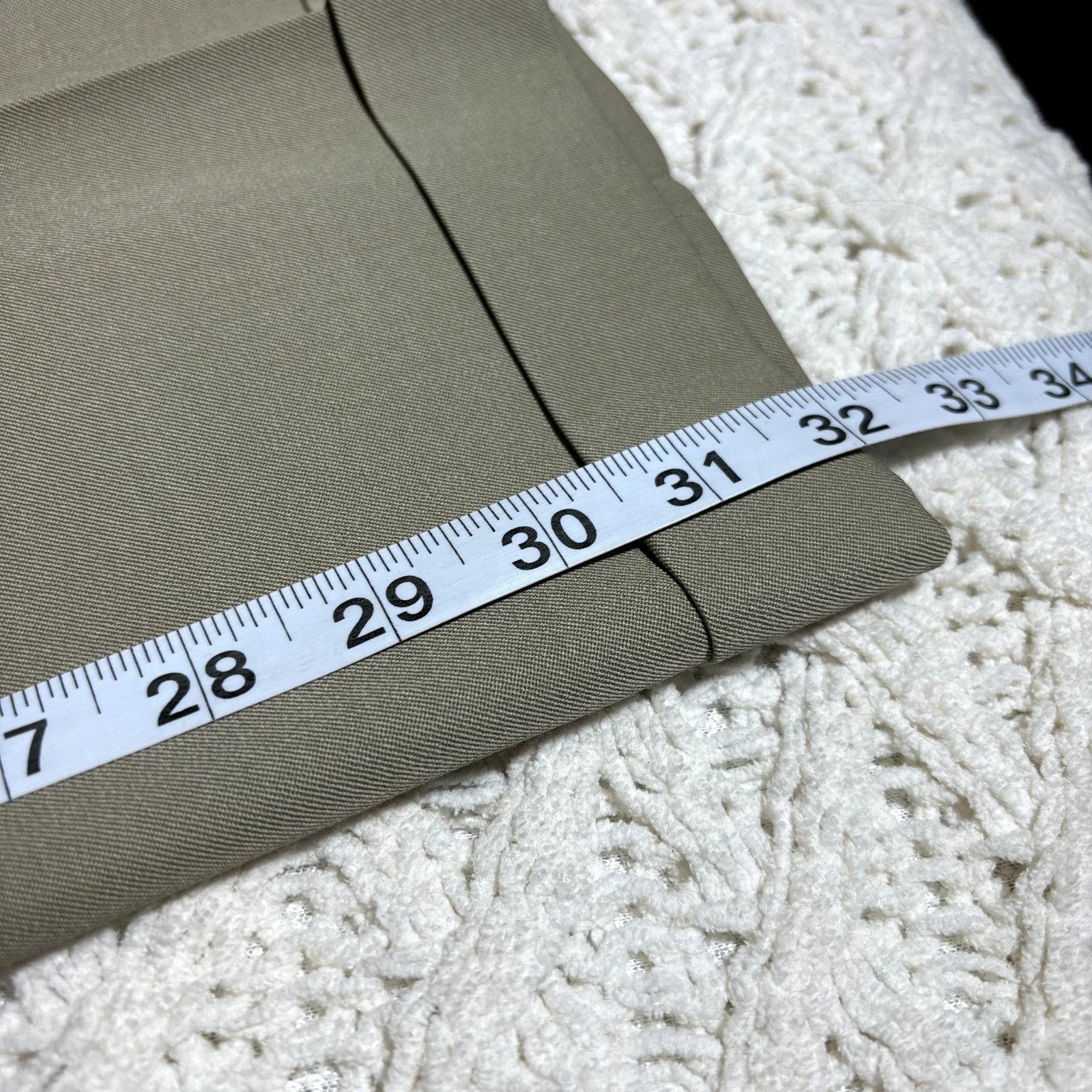 Brooks Brothers Brooks Brothers 346 Men's Dress Pants W34-35x32 Tan Wool Ple Size 34R - 7 Thumbnail