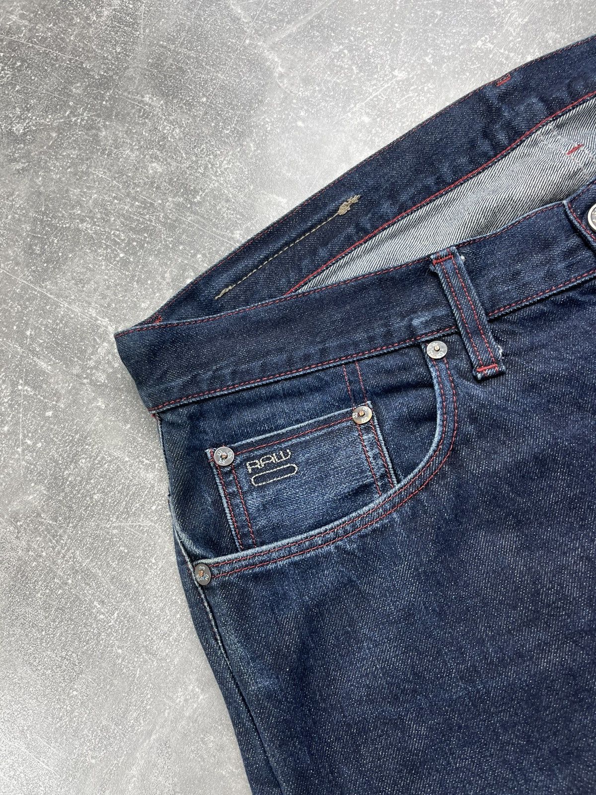 G-Star G-Star RAW Selvedge Denim Jeans Dark Indigo Made in Italy Size US 33 - 10 Thumbnail