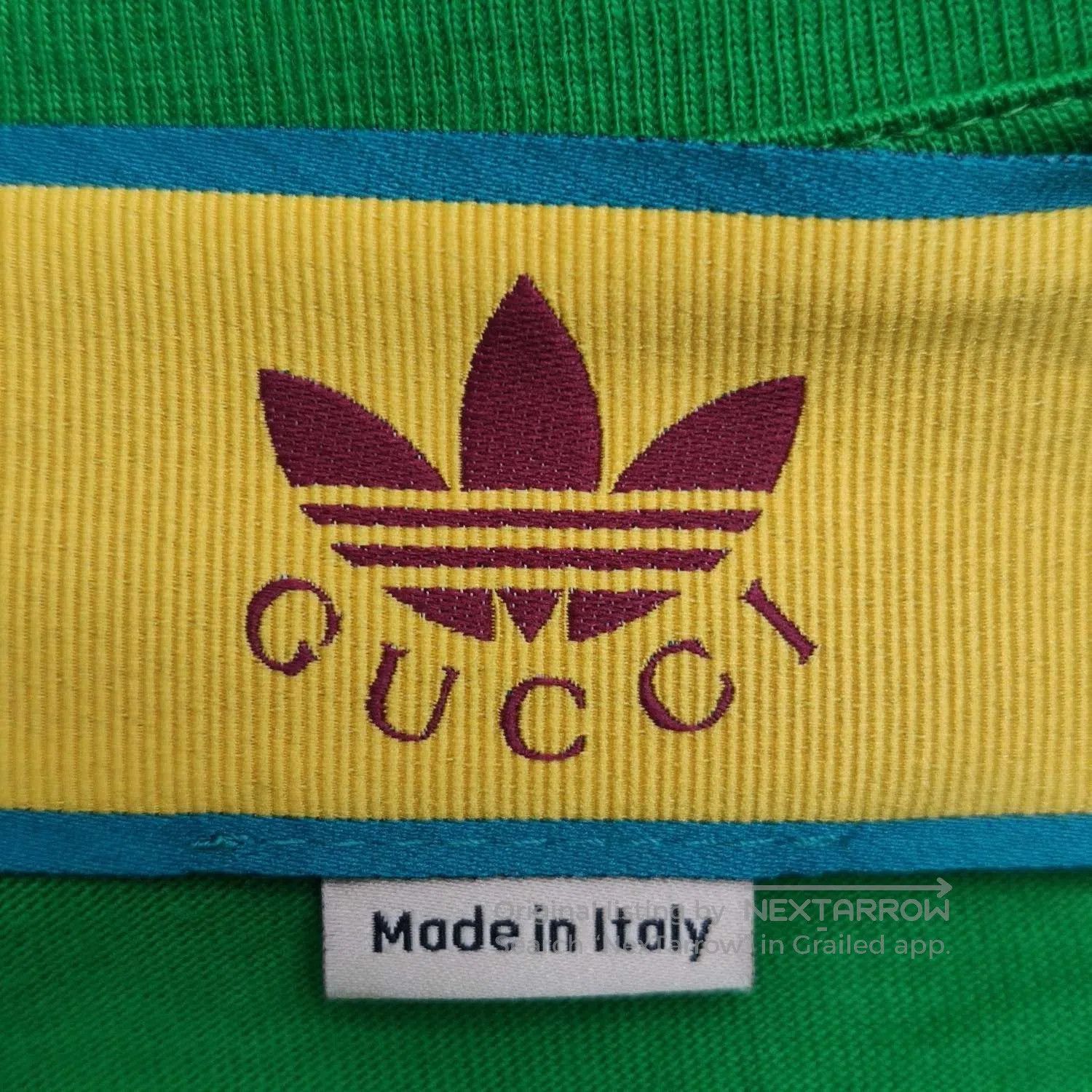 Gucci Gucci x adidas Green Cotton Logo Crewneck T. Size S / US 4 / IT 40 - 3 Thumbnail