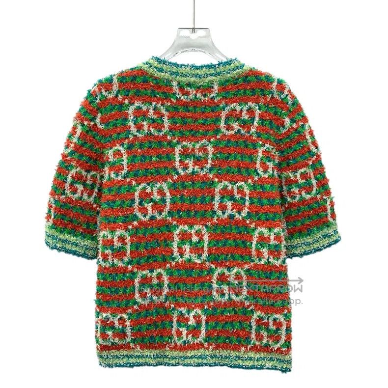 Gucci Gucci Colour block logo jacquard full-print striped cotton Size L / US 10 / IT 46 - 2 Thumbnail