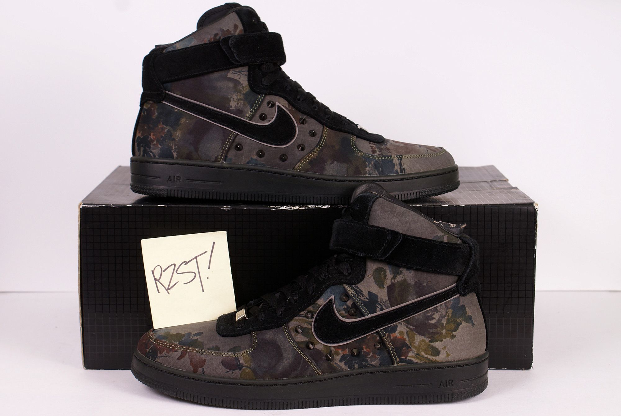 Nike 2007 Nike Air Force 1 Premium '07 FLORAL BLACK PINK Cerise Size US 10 / EU 43 - 1 Thumbnail