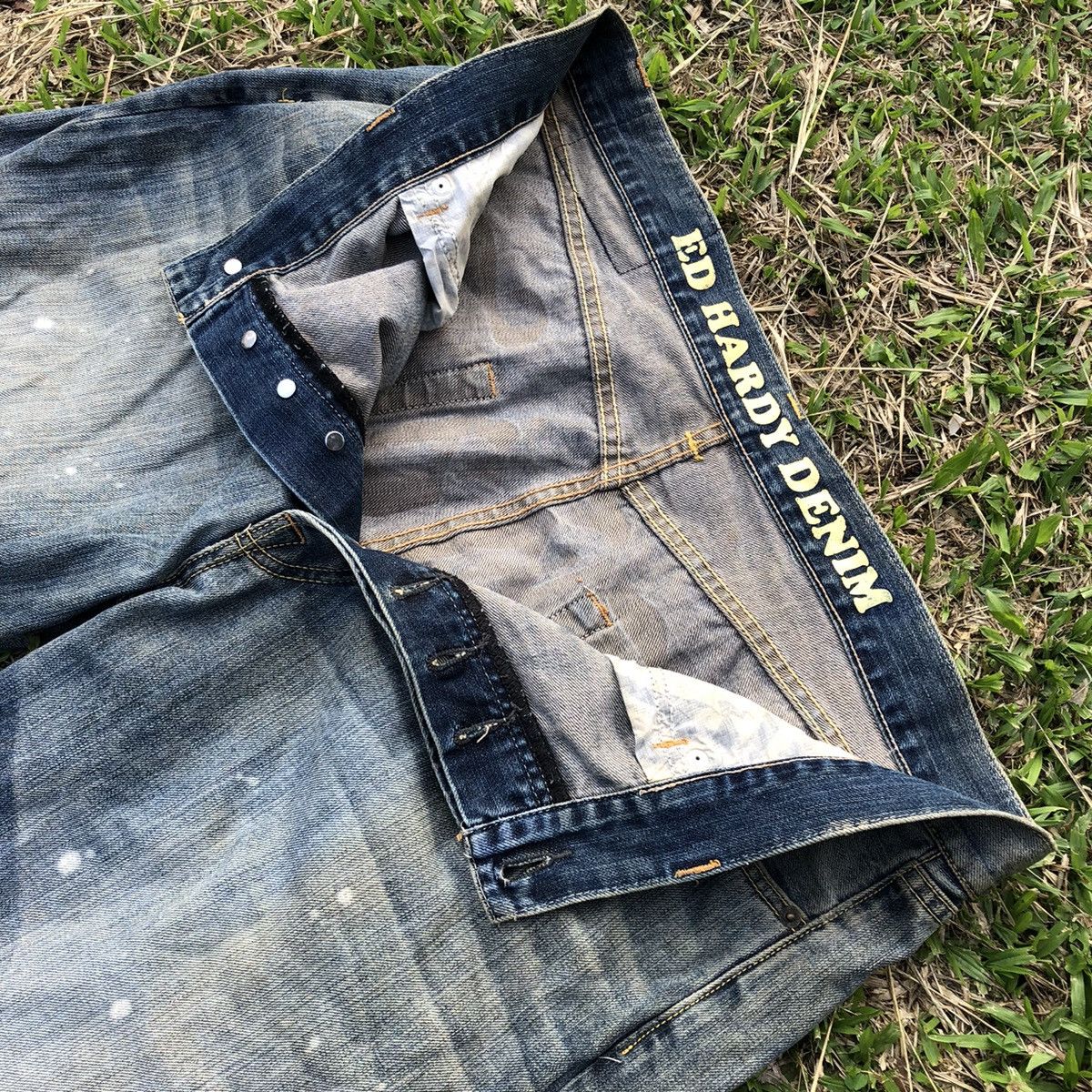 Christian Audigier Vintage Faded Ed Hardy By Christian Audigier Denim Pants Size US 42 / EU 58 - 13 Thumbnail