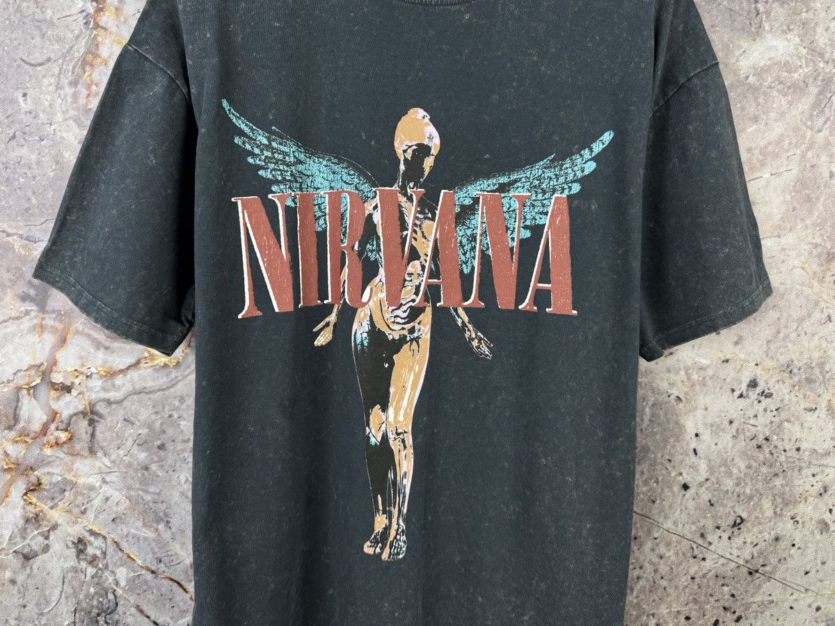 Nirvana × Vintage Men’s Nirvana T-Shirt Big Logo Size Large Size US L / EU 52-54 / 3 - 3 Thumbnail