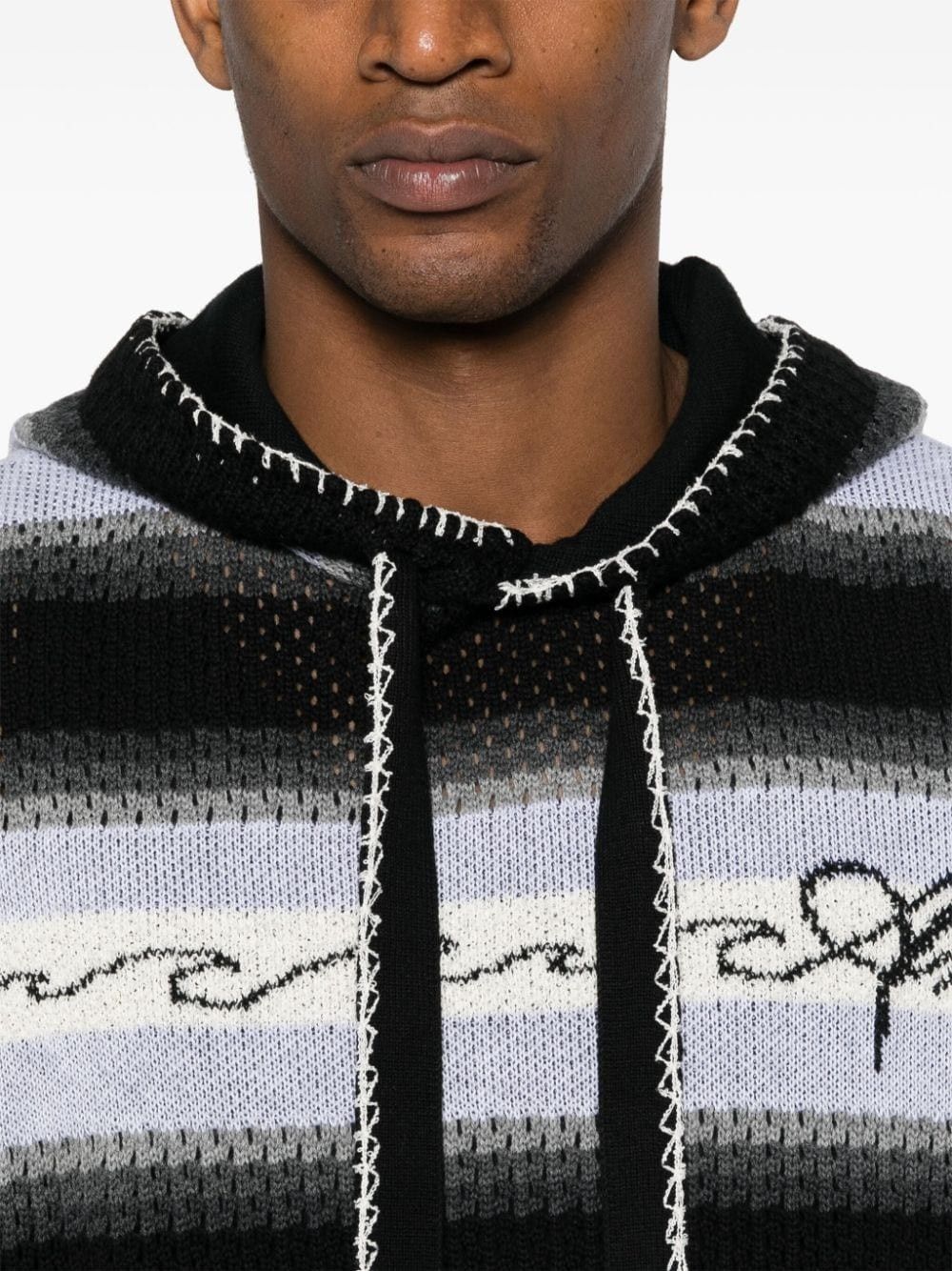 Amiri o1orln1025 Wave Striped Hoodie in Multicolor Size US S / EU 44-46 / 1 - 5 Thumbnail