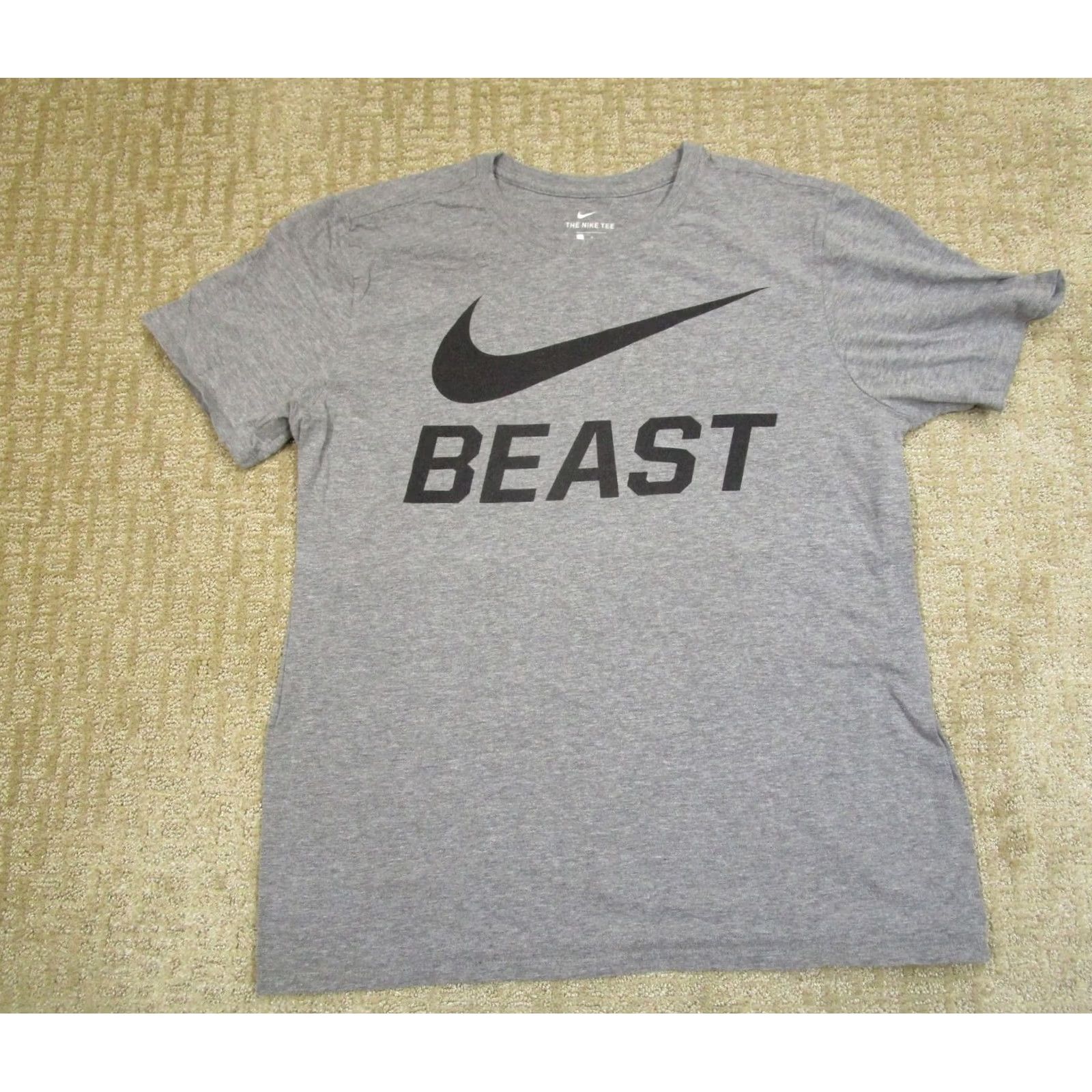Nike Nike Shirt Men Large Gray Beast Mode Short Sleeve Casual Athletic Tee Big Logo Size US L / EU 52-54 / 3 - 2 Thumbnail