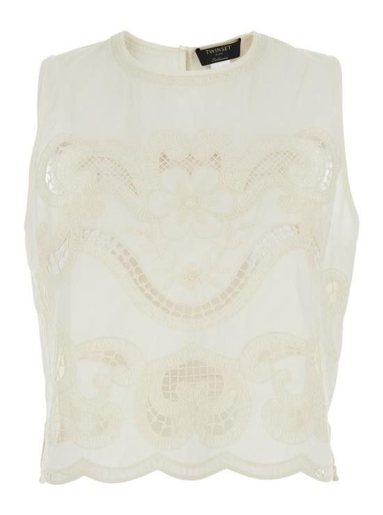 TWINSET TWINSET Women Tops 251TT216500018 White Size S / US 4 / IT 40 - 1 Thumbnail