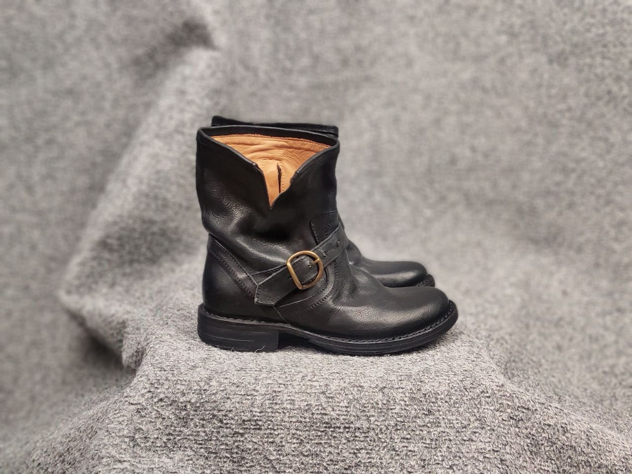 Fiorentini + Baker Fiorentini + Baker Side Zip Leather Eli Moto Ankle Boots Size US 5 / IT 35 - 3 Thumbnail
