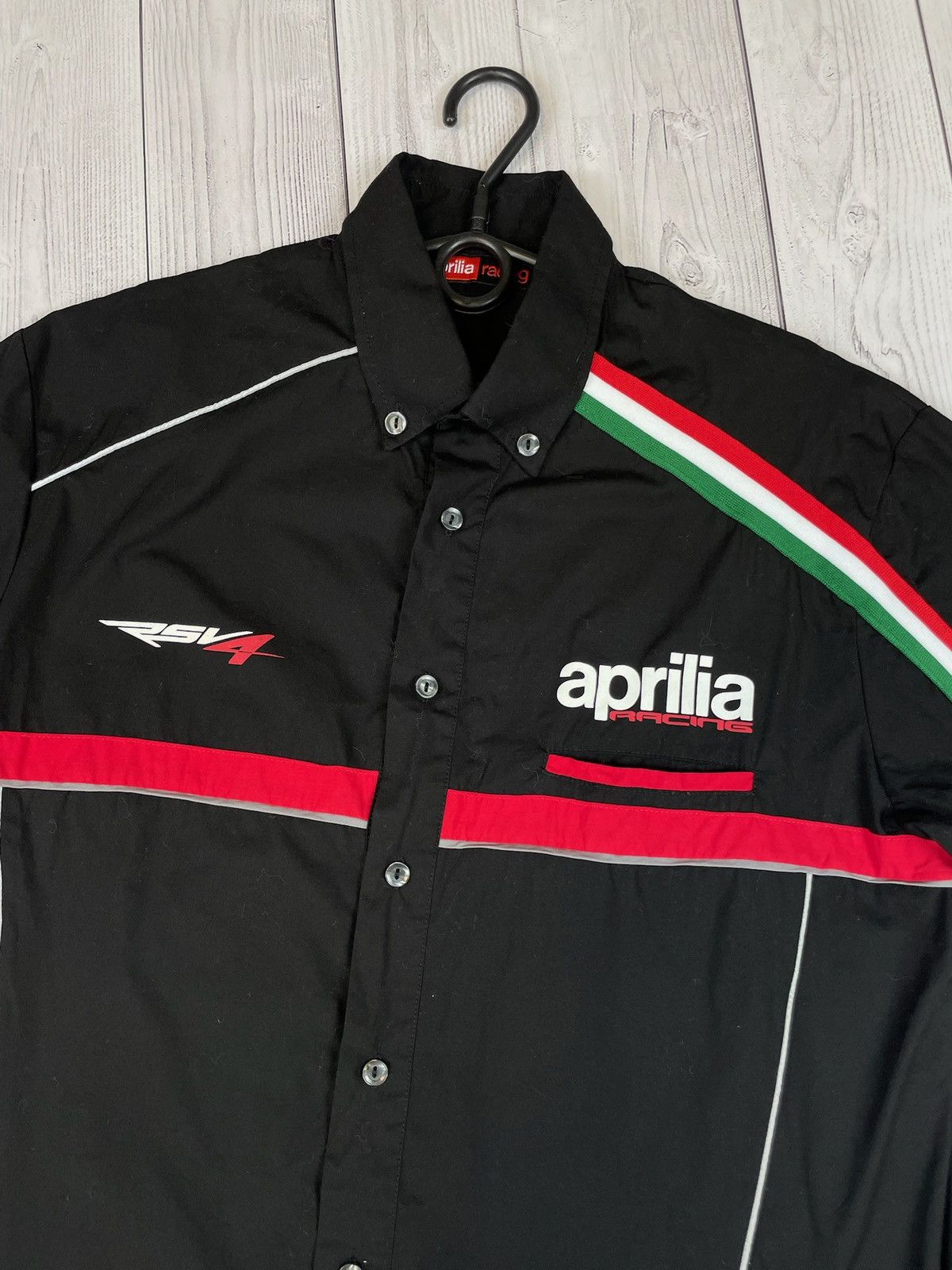 Vintage Vintage aprilia racing shirt size M rare black Size US M / EU 48-50 / 2 - 3 Thumbnail
