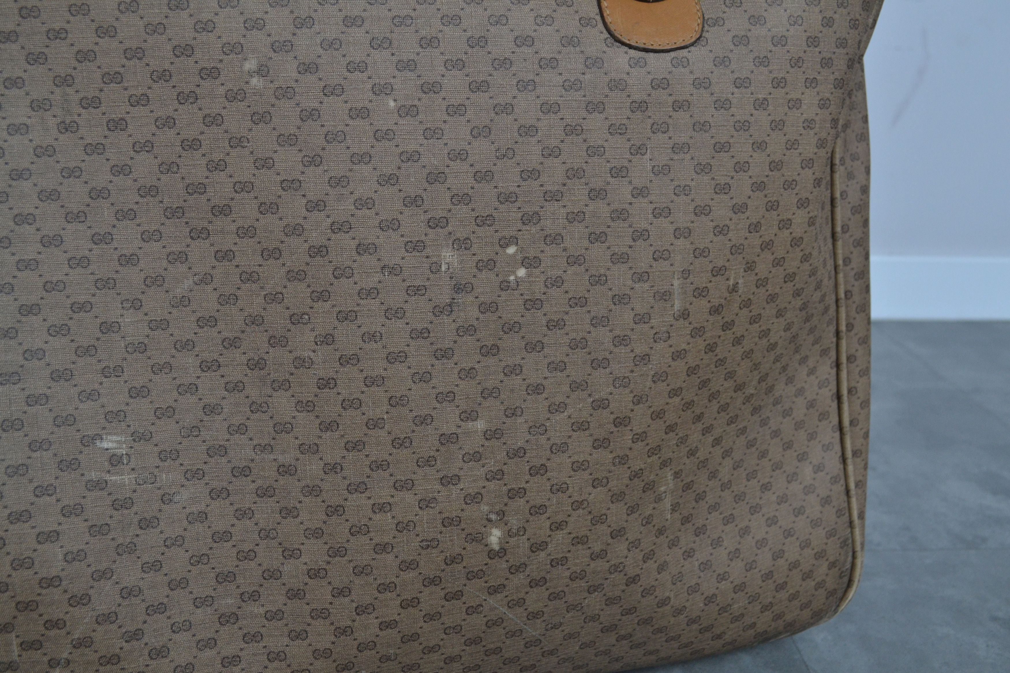 Gucci GUCCI Luggage Bag Monogram GG Logo Suitcase Brown Leather Size ONE SIZE - 19 Thumbnail
