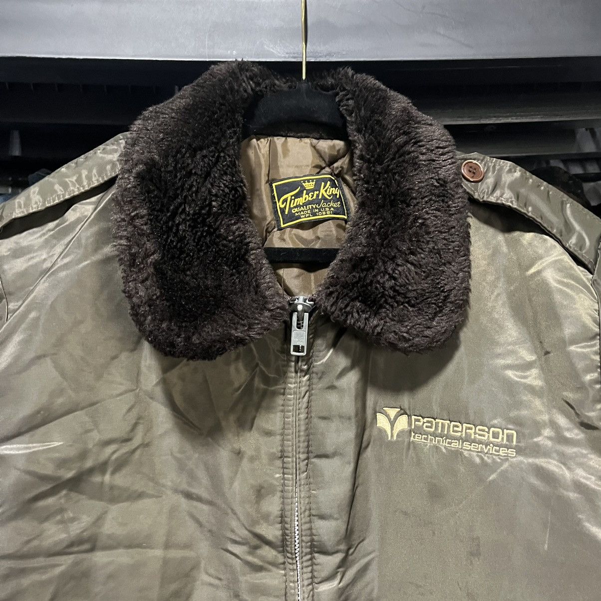 Vintage Vintage 70s Timber King Bomber Flight Jacket Faux Fur Large Size US L / EU 52-54 / 3 - 4 Thumbnail