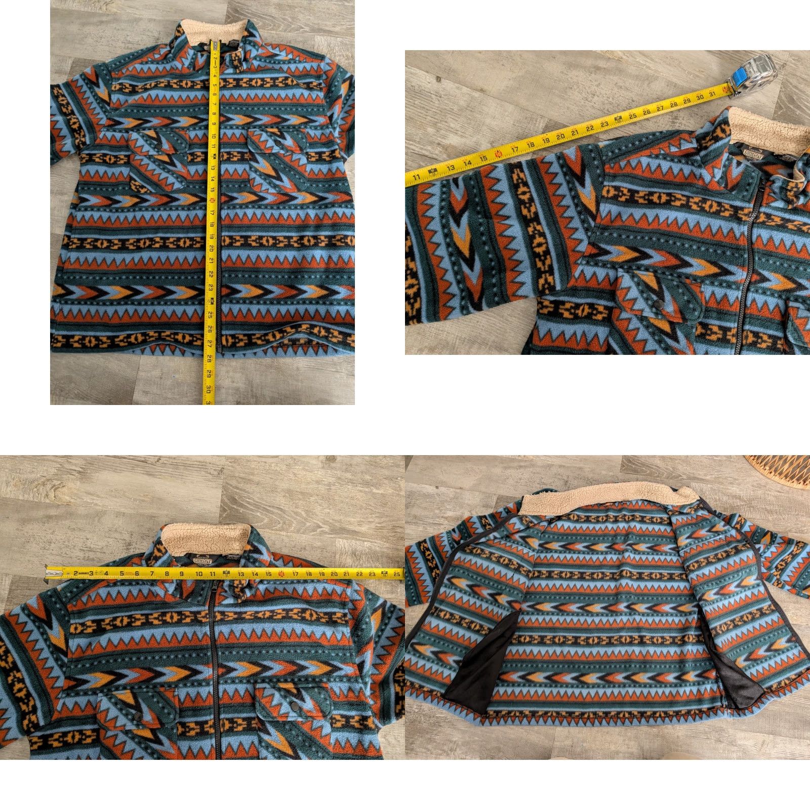 Vintage VINTAGE Guide Gear Mens Full Zip Aztec Southwest Print Sherpa Lined Collar Fleece Jacket XL Blue Mens 90s Southwestern Outdoor Hiking Walking Size US XL / EU 56 / 4 - 9 Thumbnail