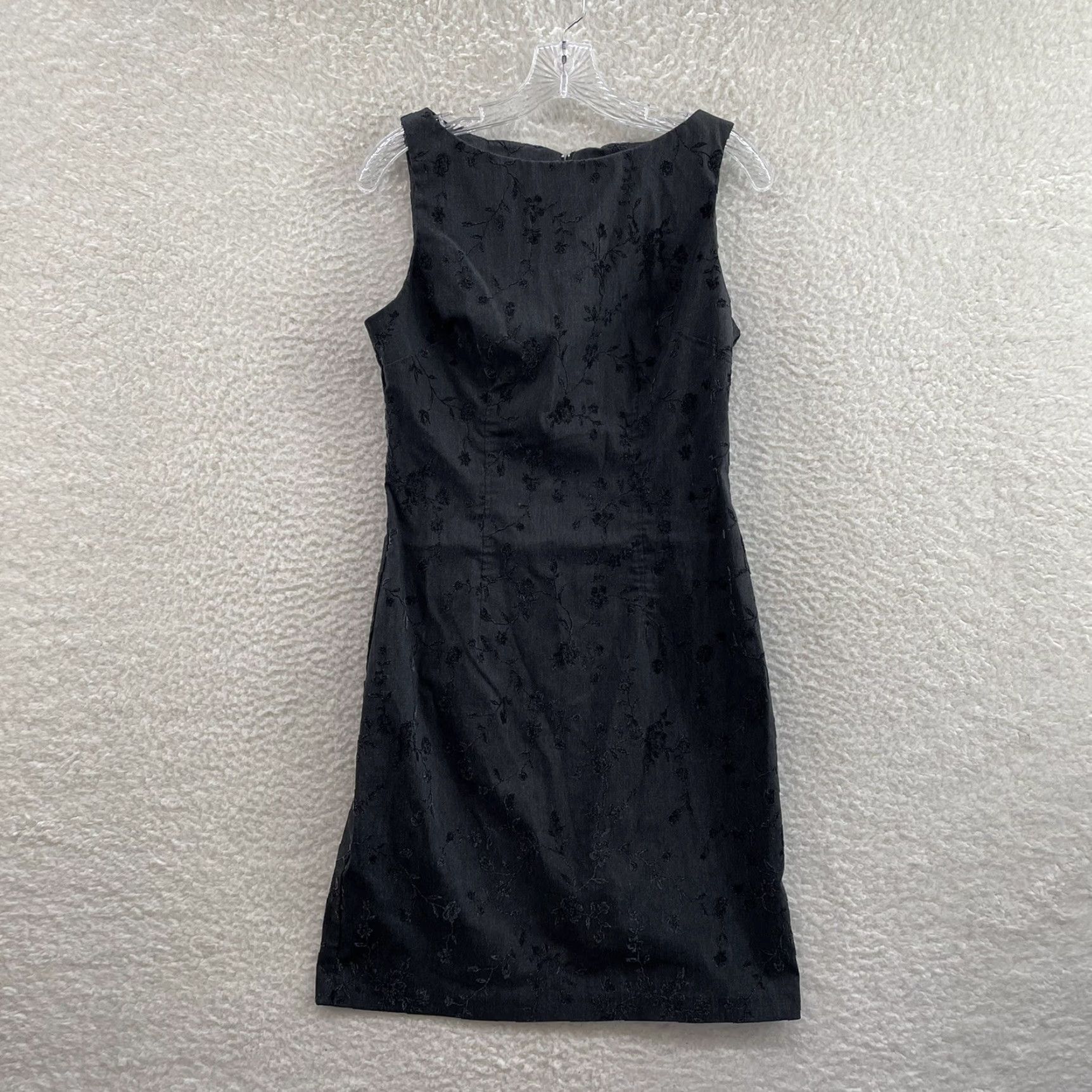 XOXO VINTAGE 90s Y2K XOXO Dress Sheath Midi Grey Floral High Neck Cocktail Women M Size M / US 6-8 / IT 42-44 - 2 Thumbnail