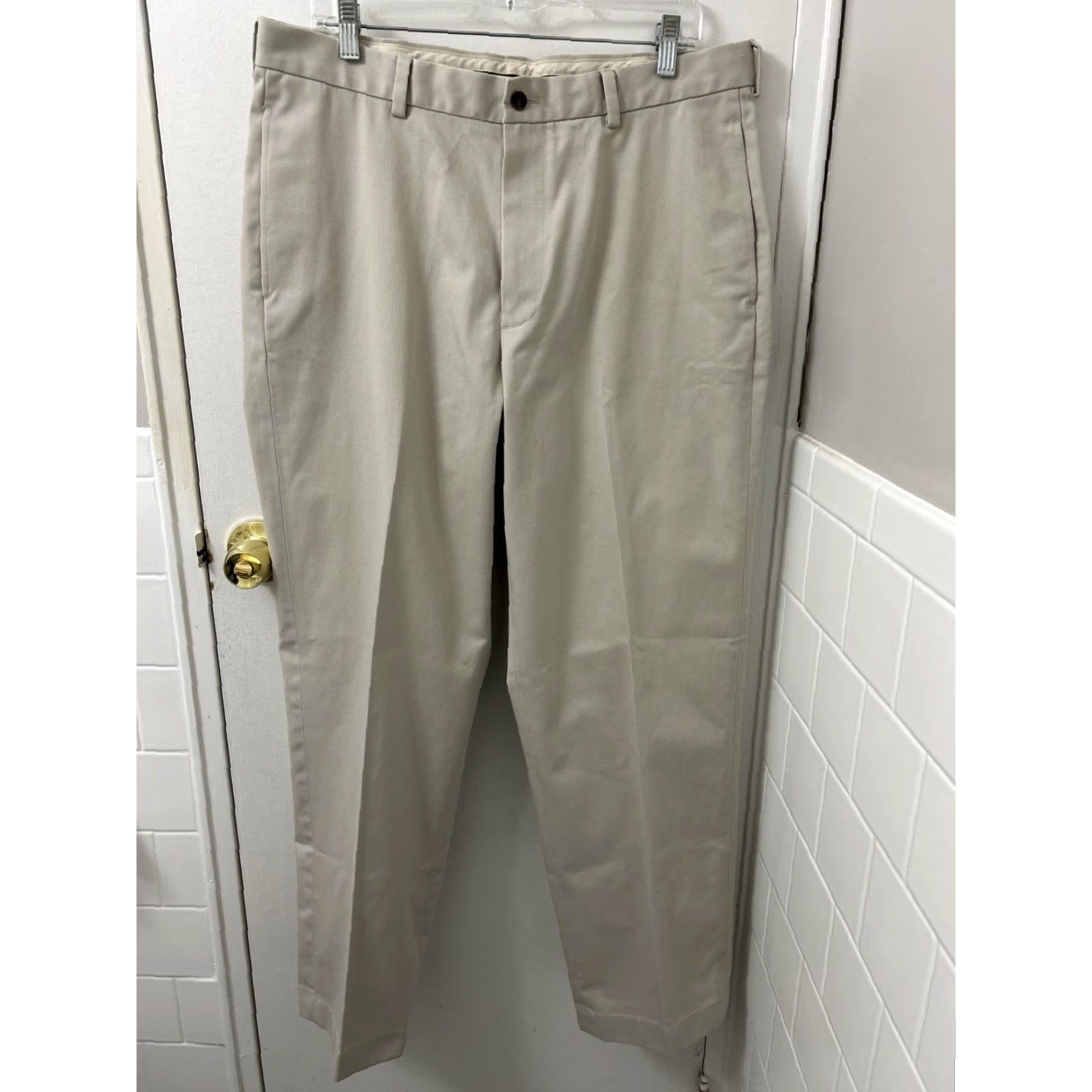 Brooks Brothers Brooks Brothers Advantage Chino Hudson Pants Mens 36x32 Beige Cotton Slim/Classic 5-Pocket Zipper Button Casual Workwear"} Size US 36 / EU 52 - 2 Thumbnail