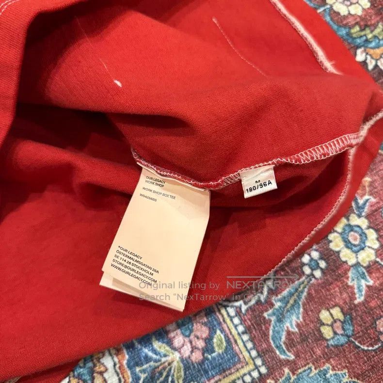 Our Legacy Our Legacy Red T-Shirt, Simple Casual Retro Short Sleeve Size US M / EU 48-50 / 2 - 4 Thumbnail