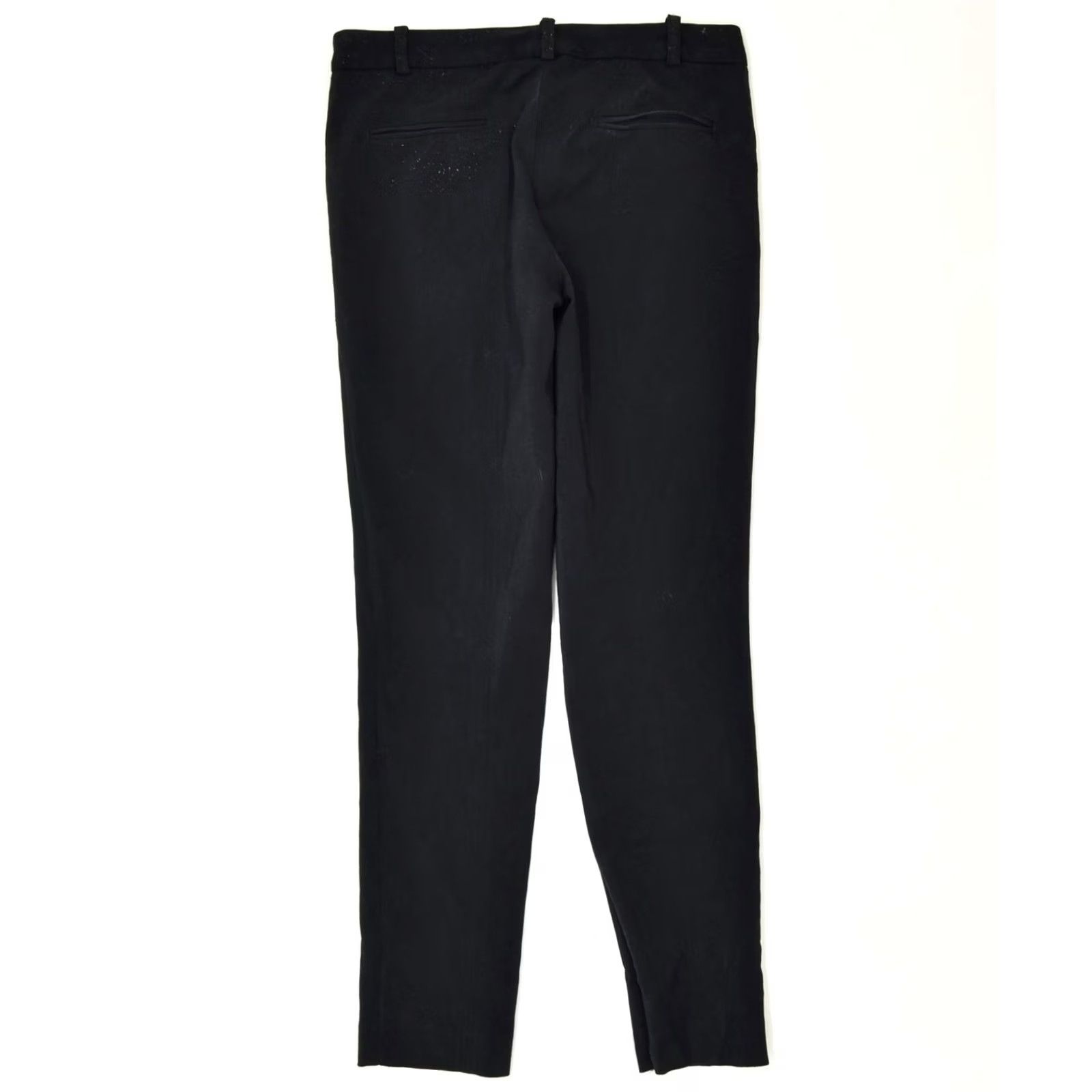 Massimo Dutti MASSIMO DUTTI Womens Slim Trousers Black Acetate Classic W26 L27 Size 26" / US 2 / IT 38 - 2 Thumbnail