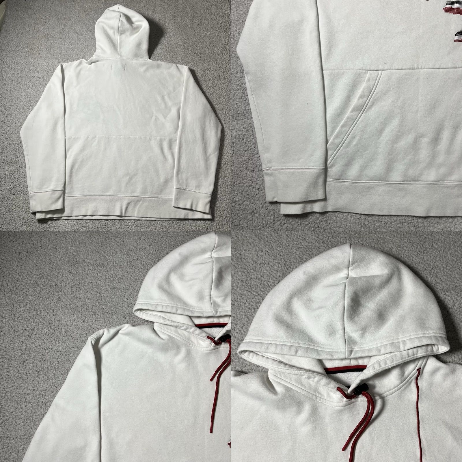Jordan Brand Air Jordan Hoodie Mens XL White Jumpman Holiday Sweatshirt Hooded Logo Pockets Embroidered 90s Retro Sports Nike Jordan Size US XL / EU 56 / 4 - 8 Thumbnail