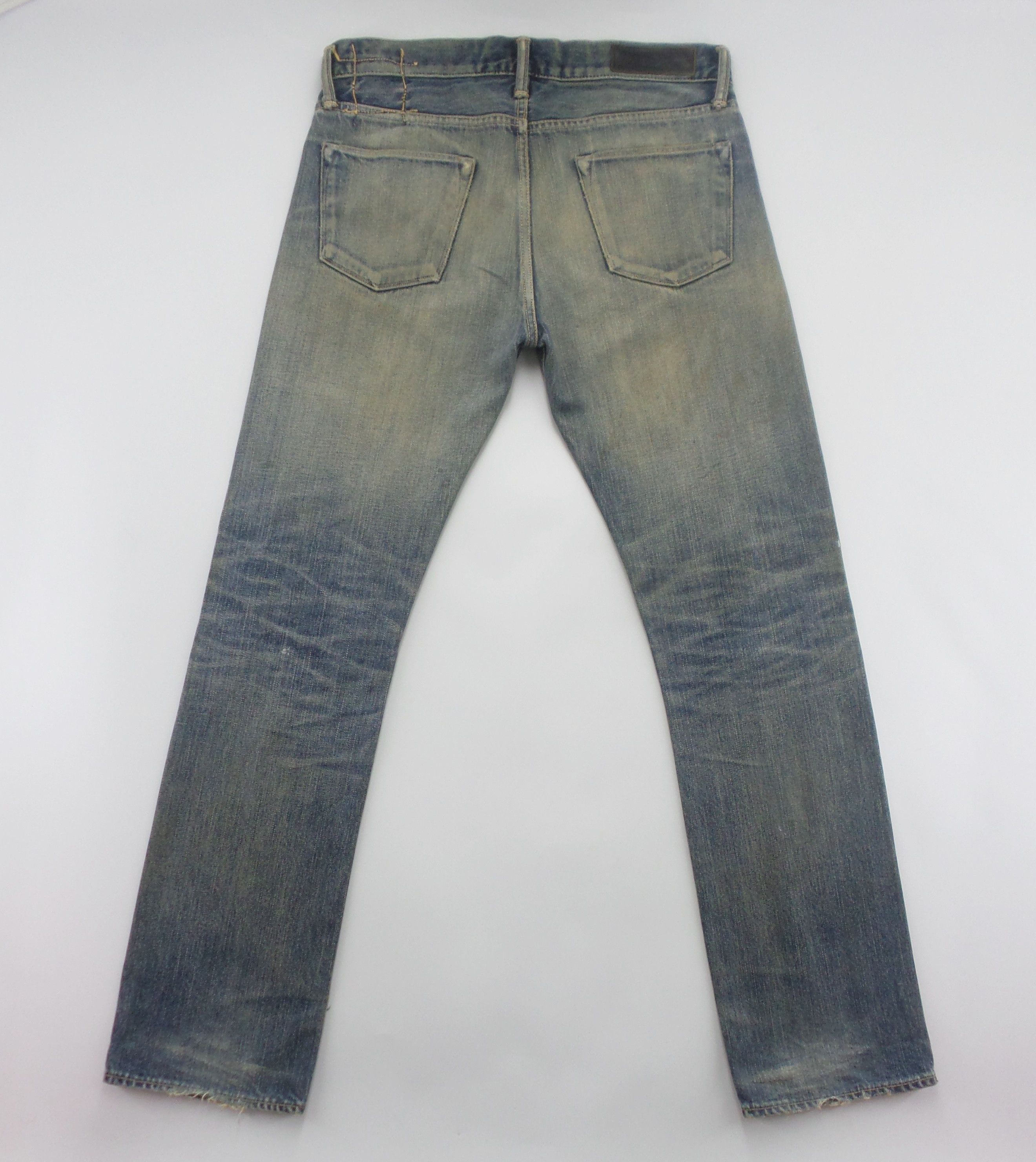 KURO DISTRESSED Blck By KURO Stonewashed Selvedge Jeans W17xL42.5 Size US 34 / EU 50 - 10 Thumbnail