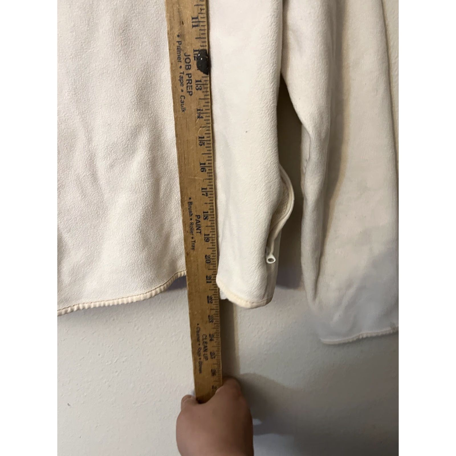 Old Navy Old Navy Women's Medium Lightweight Ivory Fleece Full Zip Jacket Size M / US 6-8 / IT 42-44 - 4 Thumbnail