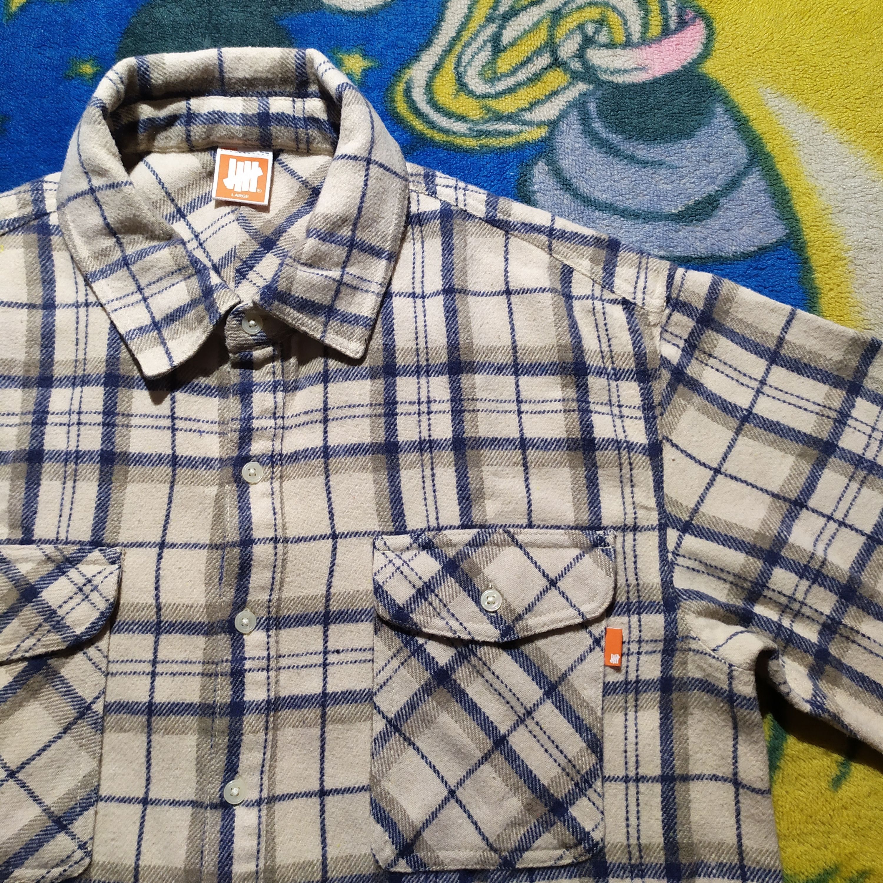 Undefeated UNDEFEATED FLANNEL SHIRT - JP20010 "White" Size US L / EU 52-54 / 3 - 2 Thumbnail