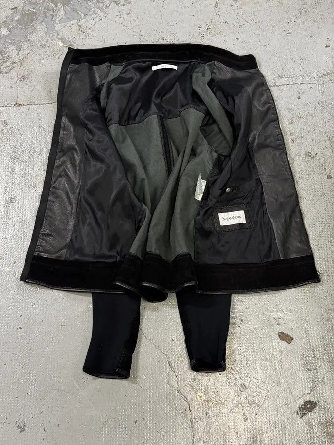 Yves Saint Laurent AW2004 Yves Saint Laurent Black Suede Leather Jacket by Stefano Pilati Size US L / EU 52-54 / 3 - 7 Thumbnail