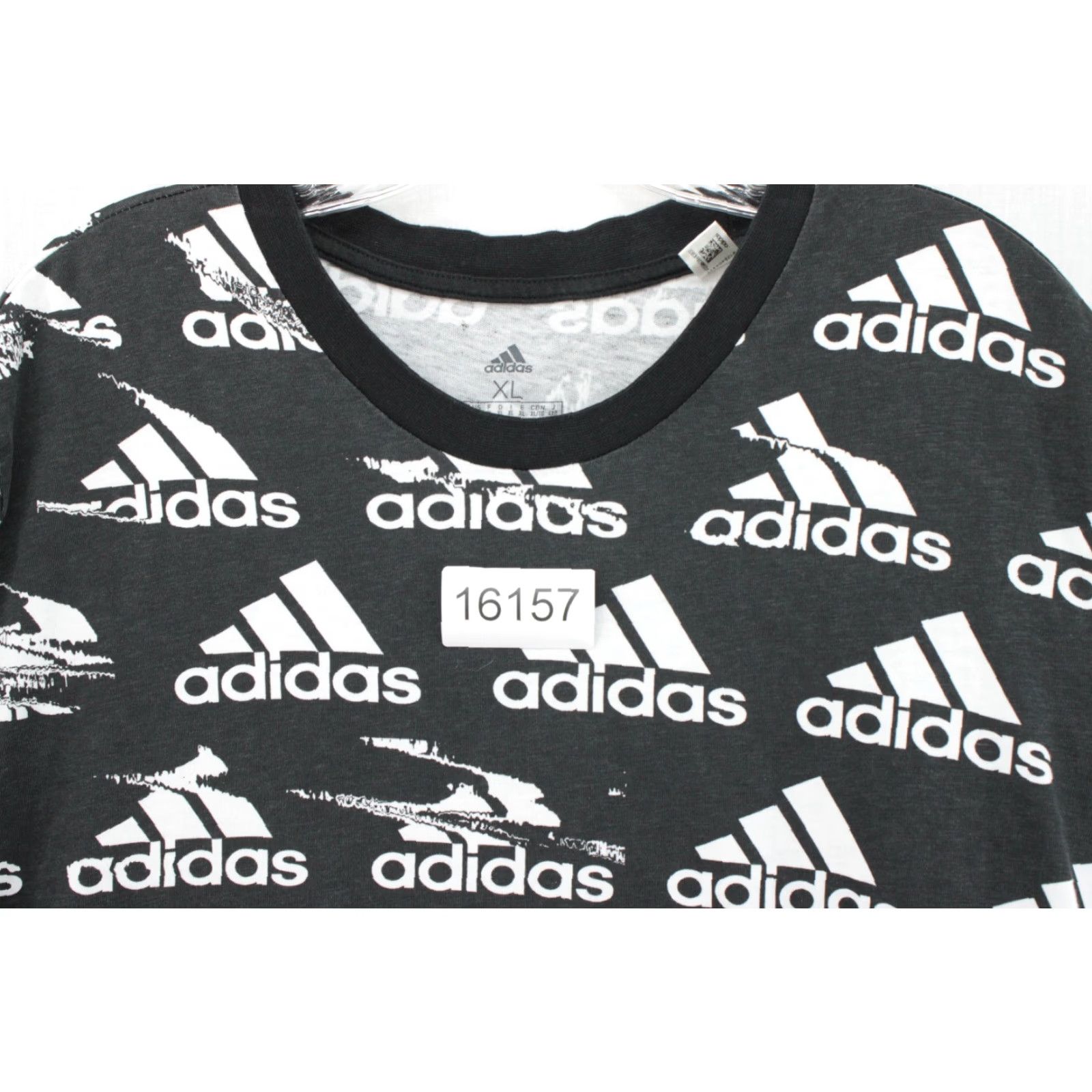 Adidas Adidas T Shirt XL Black All Over Print Logo Short Sleeve Crewneck Tee Mens Size US XL / EU 56 / 4 - 8 Thumbnail