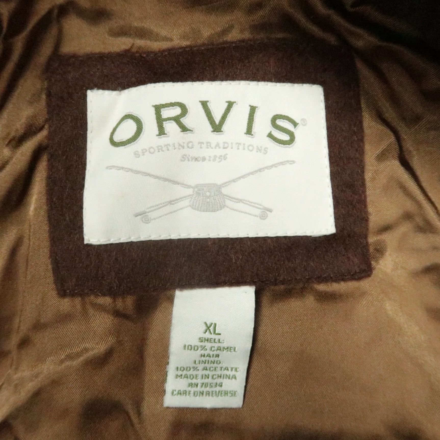 Orvis Orvis Jacket Mens XL Brown Camel Hair Full Zip Pockets Hiking Hunting 3-Season Regular Fit Size US XL / EU 56 / 4 - 3 Thumbnail