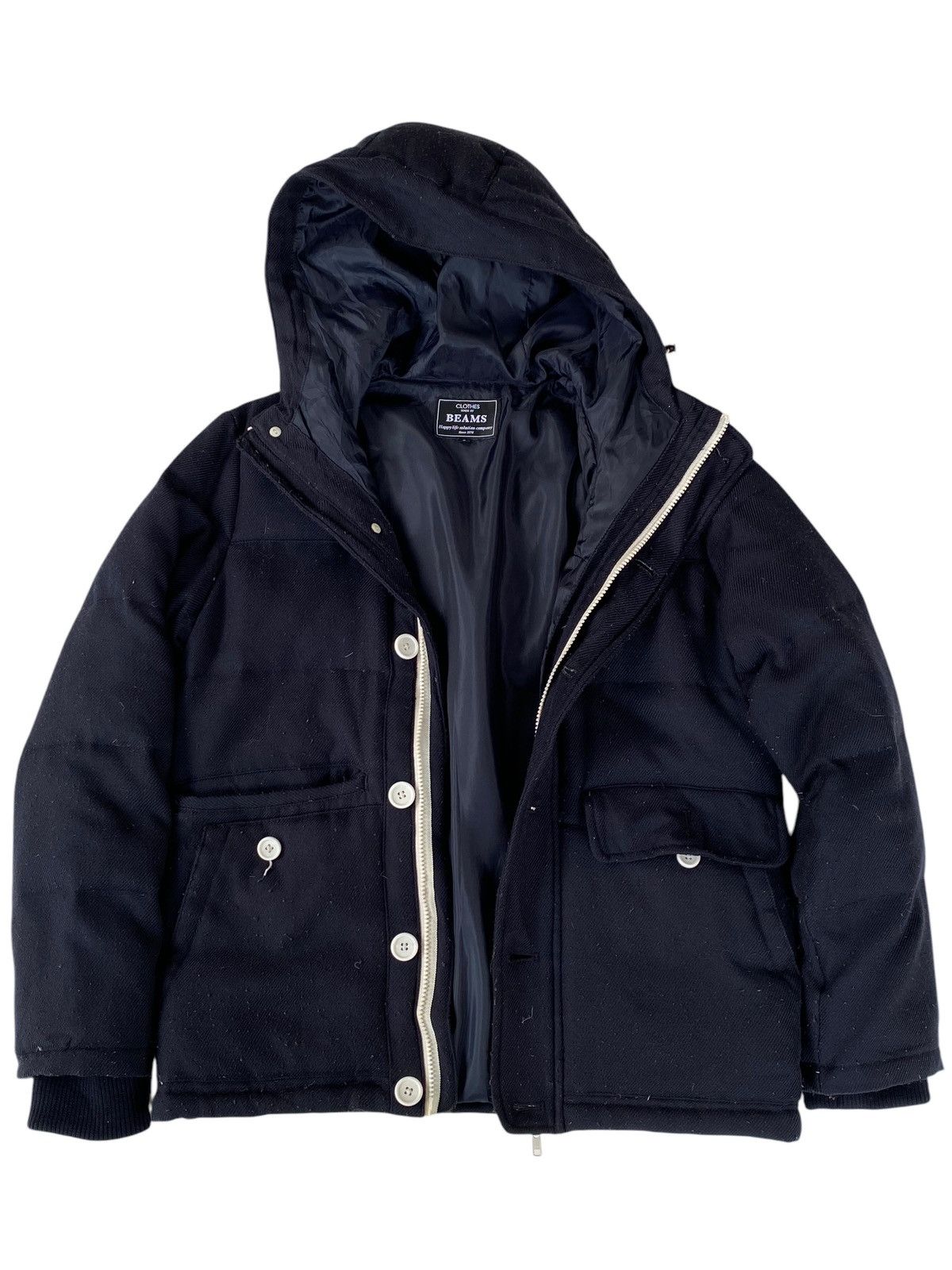 Beams Puffer Jacket Hoodie