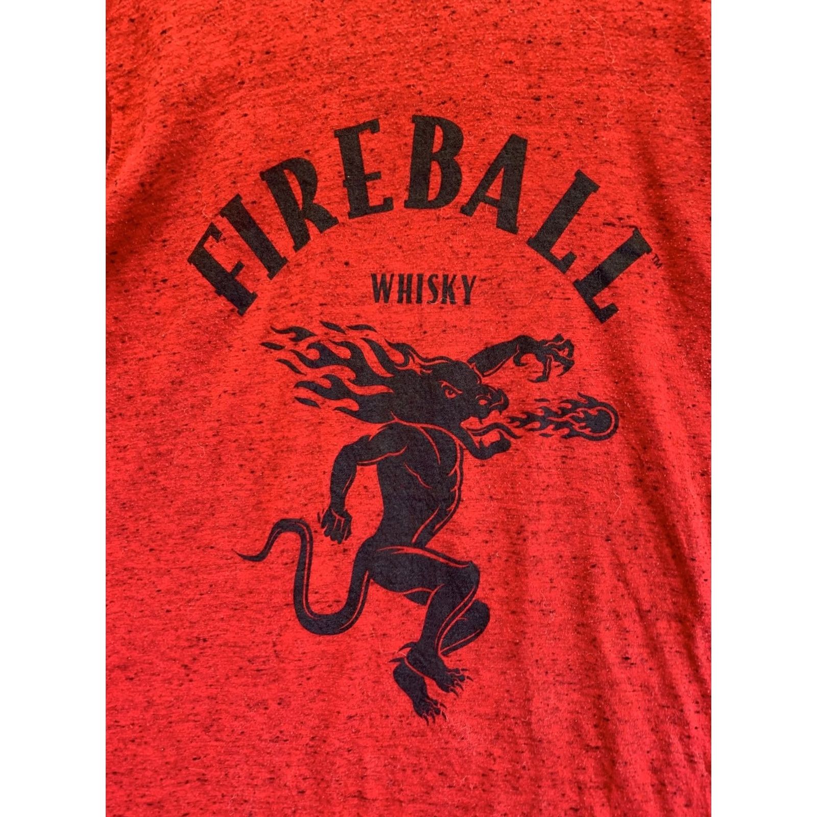 Logo 7 Fireball Whiskey Red Logo Graphic T-Shirt Mens Womens M-7444 Size M / US 6-8 / IT 42-44 - 2 Thumbnail