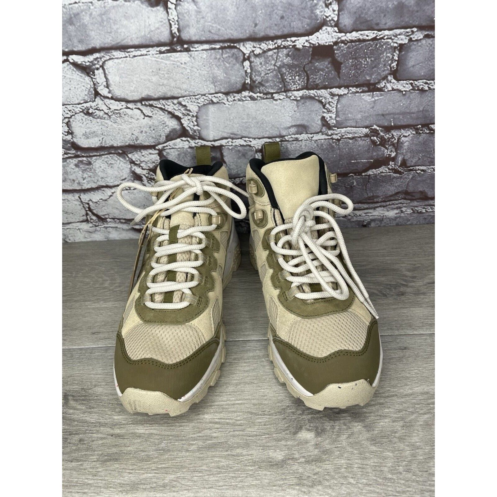 Halo Holo Footwear Troy Eco Leather Mid WP Hiking Boots Khaki Wom Size US 9 / IT 39 - 24 Thumbnail