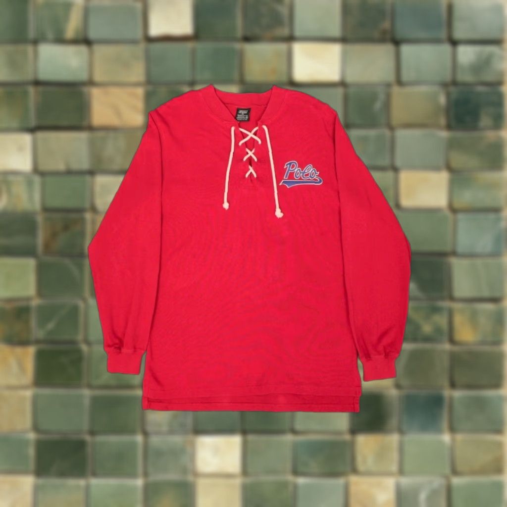 Polo Ralph Lauren VTG 1990s Polo Ralph Lauren Red Shirt Sz L Men’s Polo Ralph Lauren Shirt 90s Vintage Sportswear/Beach Mens Size US L / EU 52-54 / 3 - 1 Thumbnail
