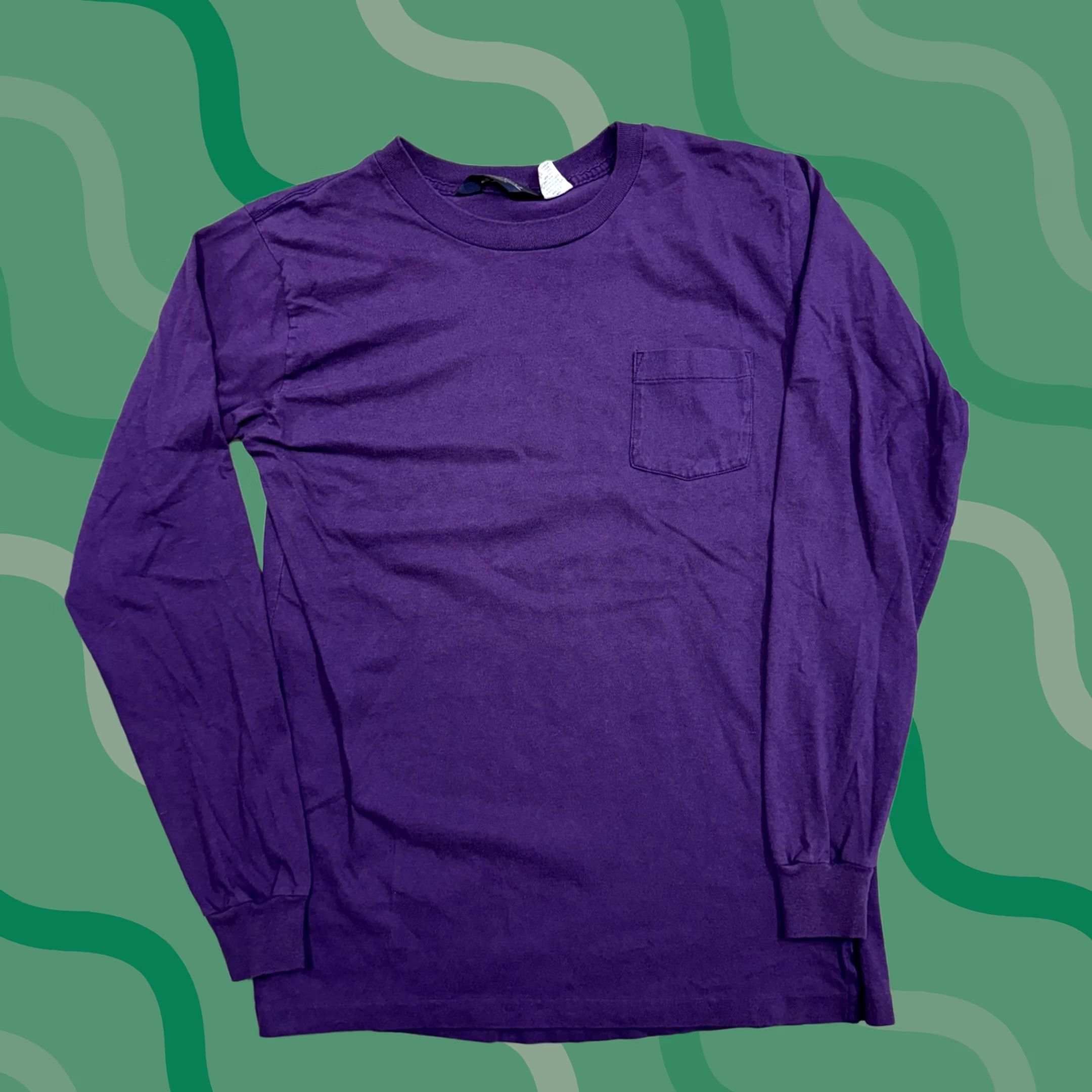 Lands' End Vintage Lands' End Shirt Mens Large Purple Long Sleeve Pocket Made USA 90s Size US L / EU 52-54 / 3 - 1 Thumbnail
