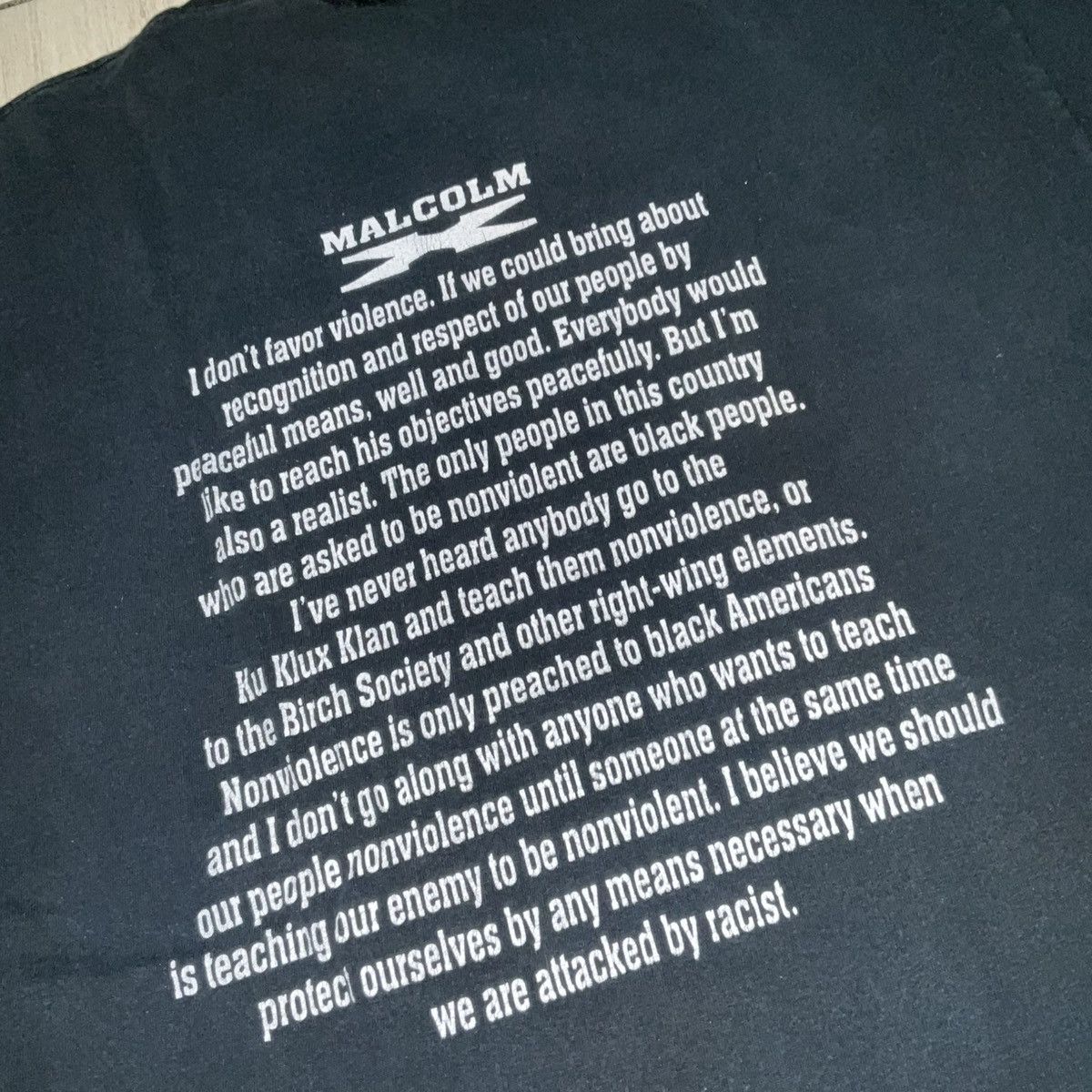 Vintage Malcolm X Vintage T-shirt Size US XL / EU 56 / 4 - 5 Thumbnail