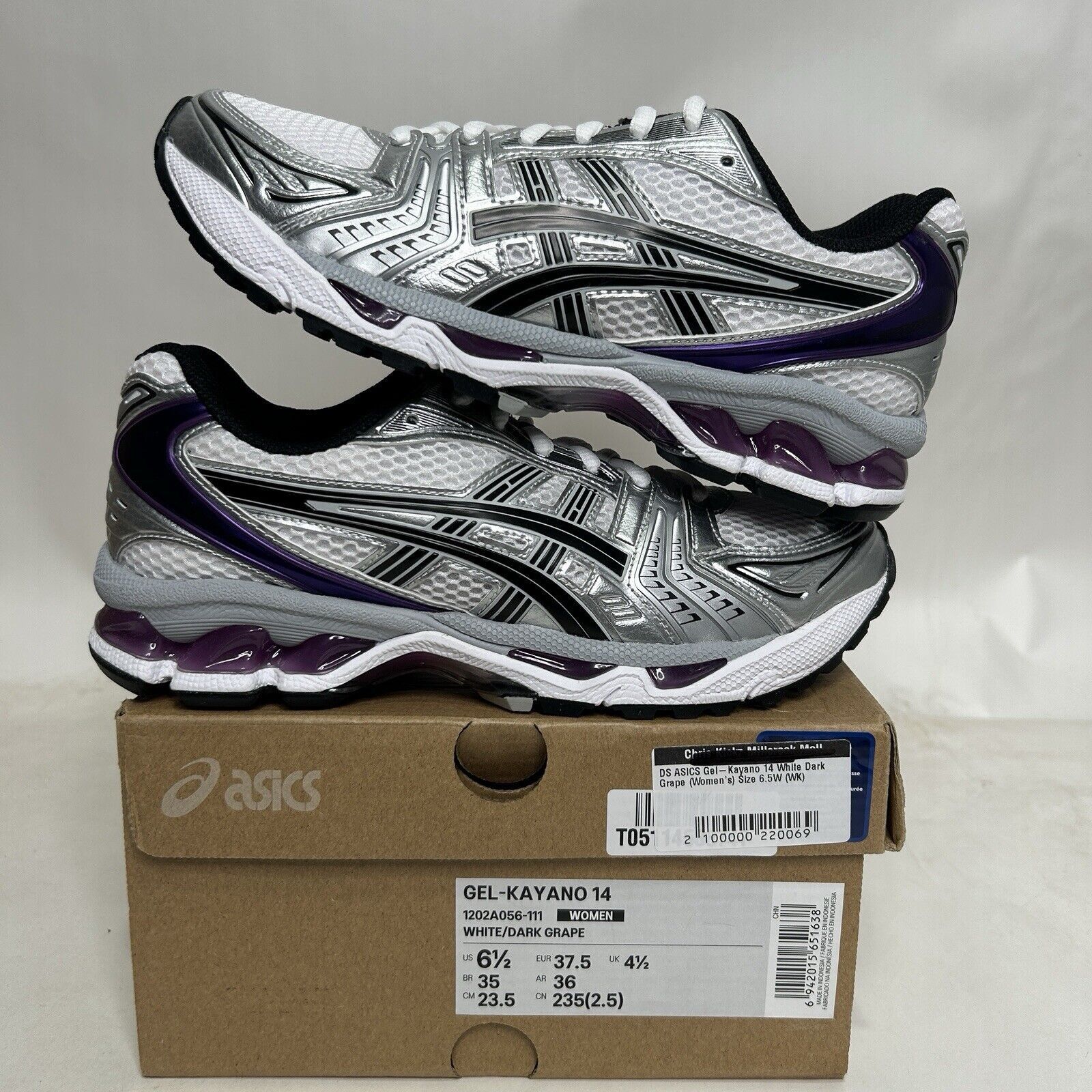 Asics ASICS Gel Kayano 14 WMNS “Silver White Dark Grape” 2024 Size US 6.5 / IT 36.5 - 1 Thumbnail