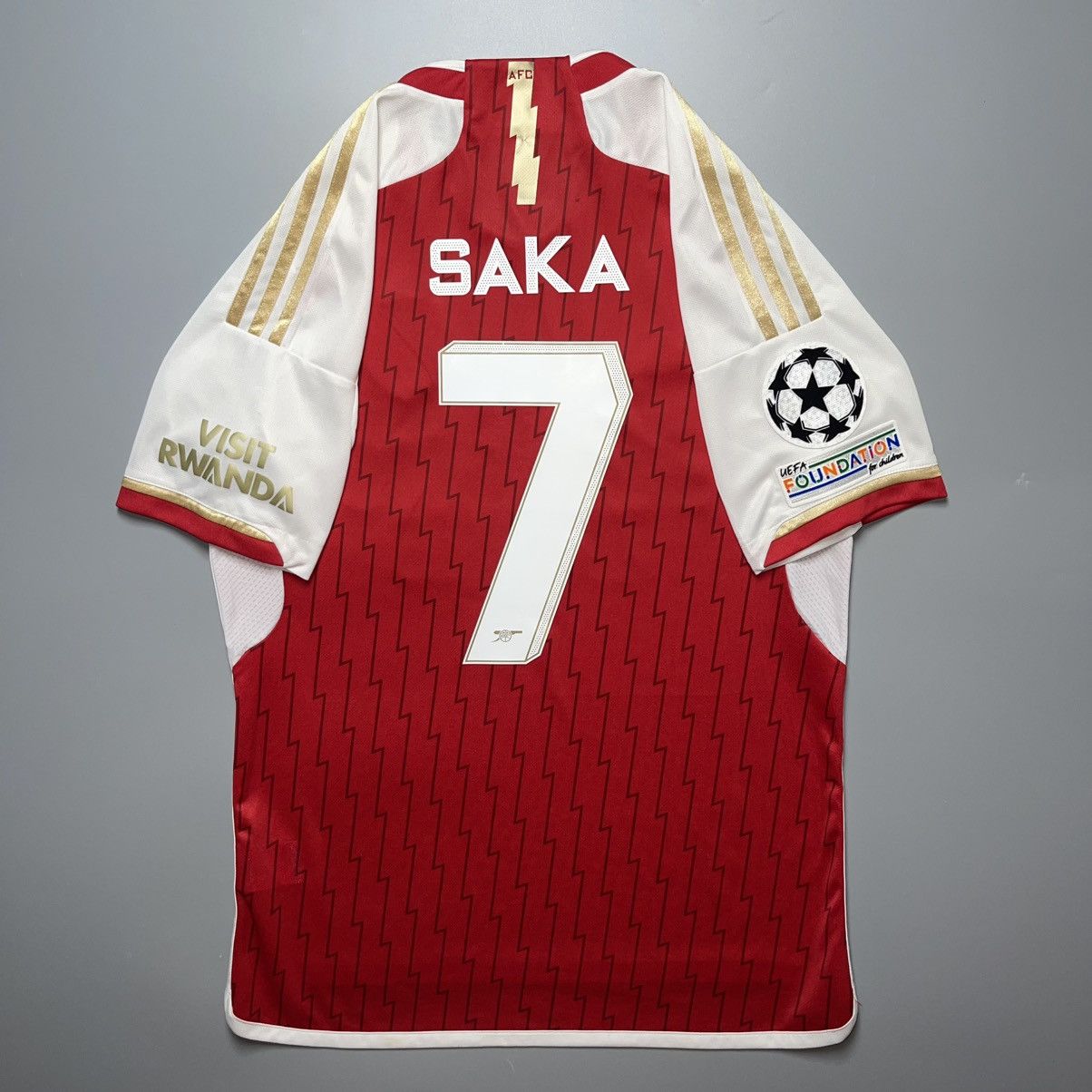 ARSENAL ADIDAS 2023/2024 FOOTBALL SOCCER HOME JERSEY #7 SAKA