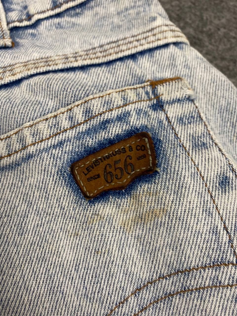 Levi's vintage levis 656 big e light wash distressed denim Size US 33 - 5 Thumbnail