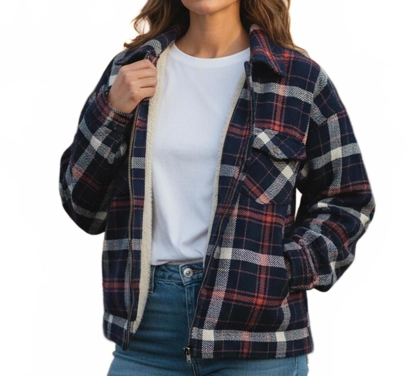 Other Alpine Design Plaid Sherpa-Lined Utility Jacket Size M Size M / US 6-8 / IT 42-44 - 1 Thumbnail