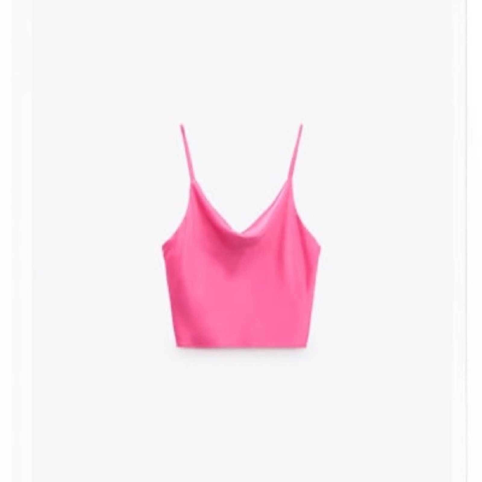 Zara ZARA SATIN CAMISOLE LIGHT FUCHSIA Size M / US 6-8 / IT 42-44 - 5 Thumbnail