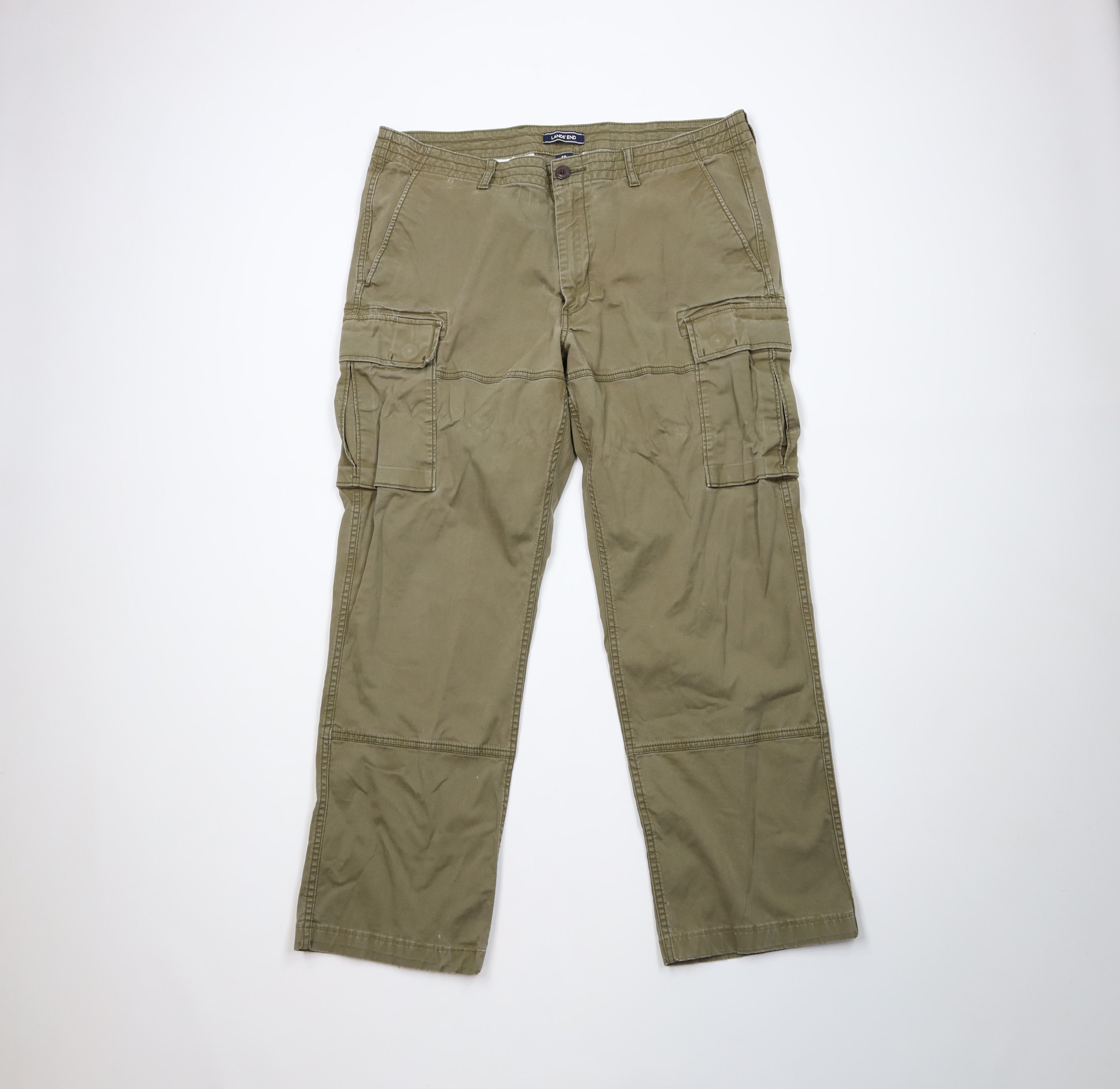Lands' End Vintage Lands End Relaxed Wide Leg Cargo Pants Green Size US 38 / EU 54 - 1 Thumbnail