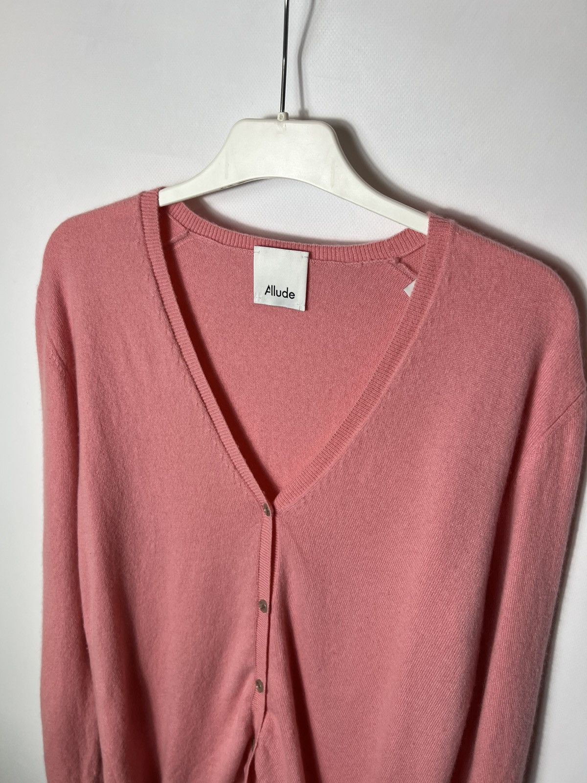 Allude Vintage luxury Allude Womens Pink Cashmere Cardigan Size Xl Size XL / US 12-14 / IT 48-50 - 2 Thumbnail