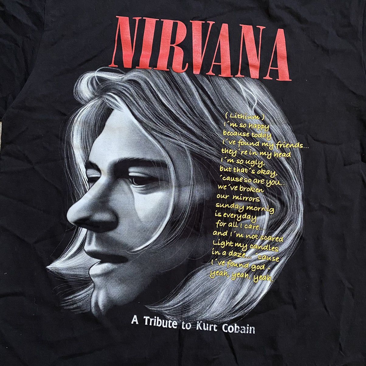 Band Tees RARE VINTAGE NIRVANA KURT COBAIN TRIBUTE T SHIRT Size US XL / EU 56 / 4 - 3 Thumbnail