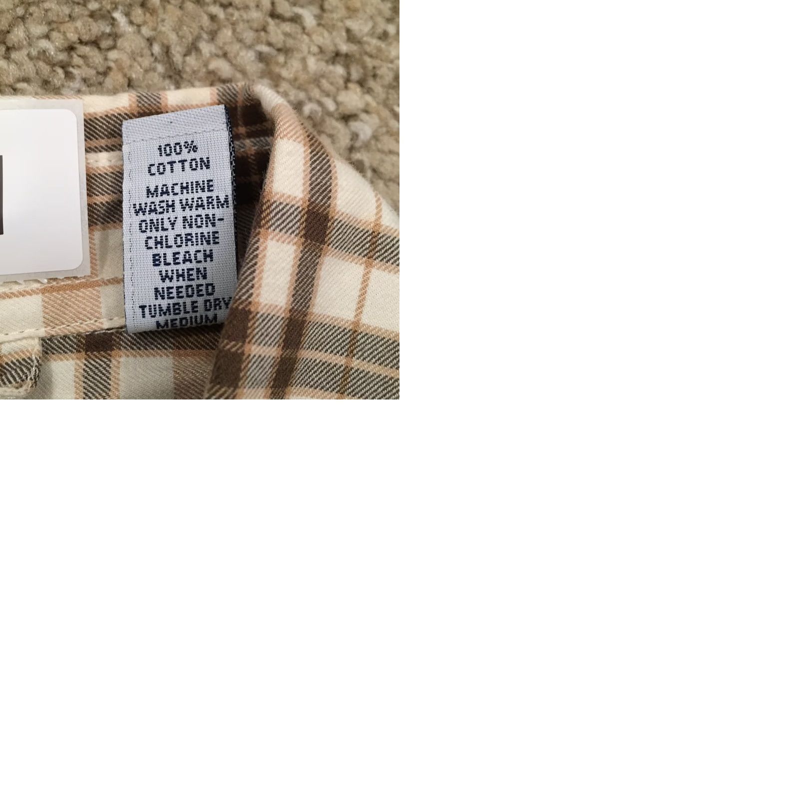 Gap Gap Shirt Button-Up Mens Medium Beige Plaid Long Sleeve Button Front Collar Shirt Size US M / EU 48-50 / 2 - 9 Thumbnail
